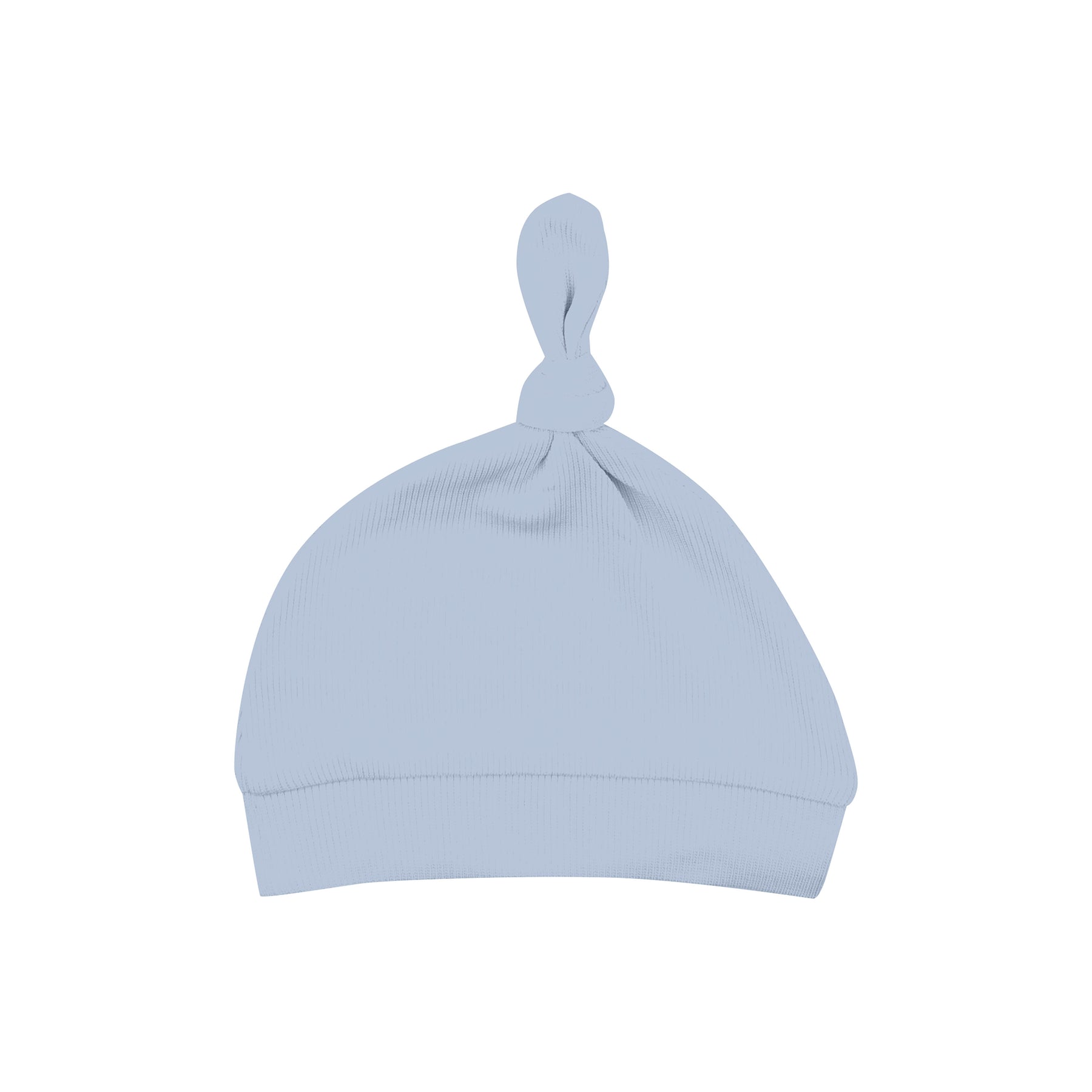 Subdued Blue Ribbed Knotted Hat - Twinkle Twinkle Little One
