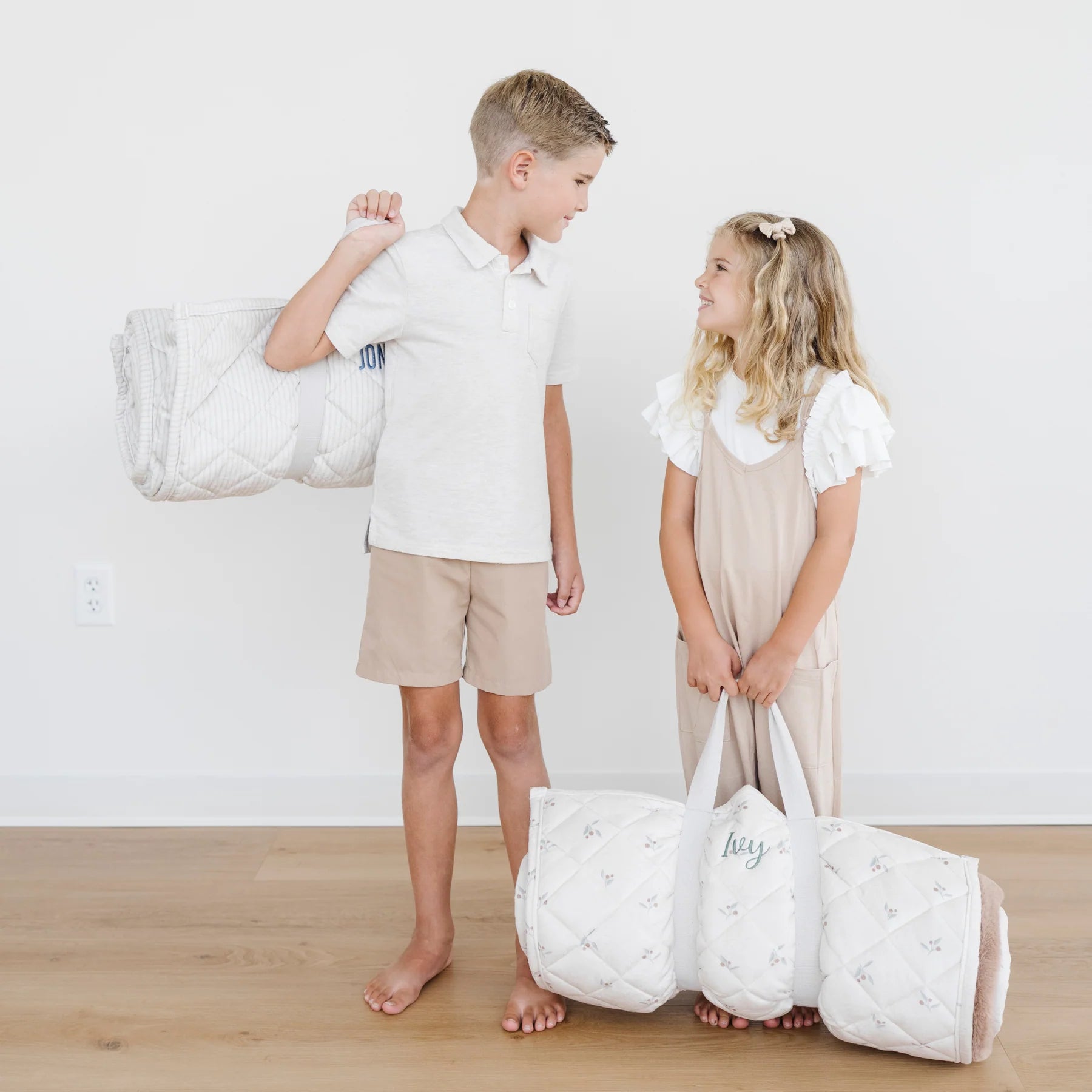 Minky/Faux Fur Nap Mat - Twinkle Twinkle Little One