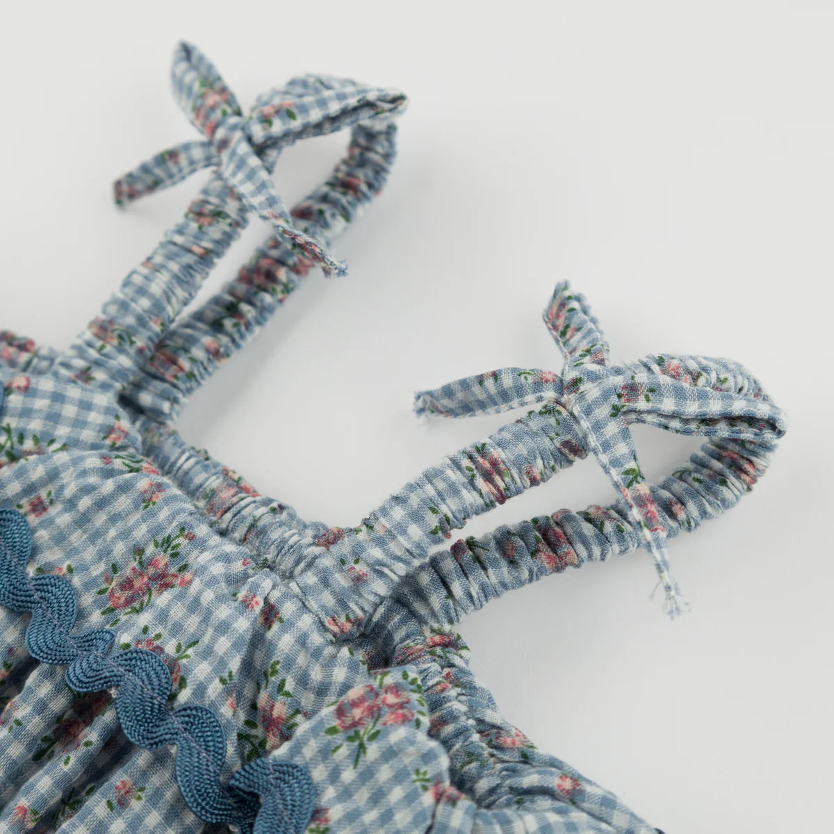 Denim Harriet Romper - Dahlia Floral Print