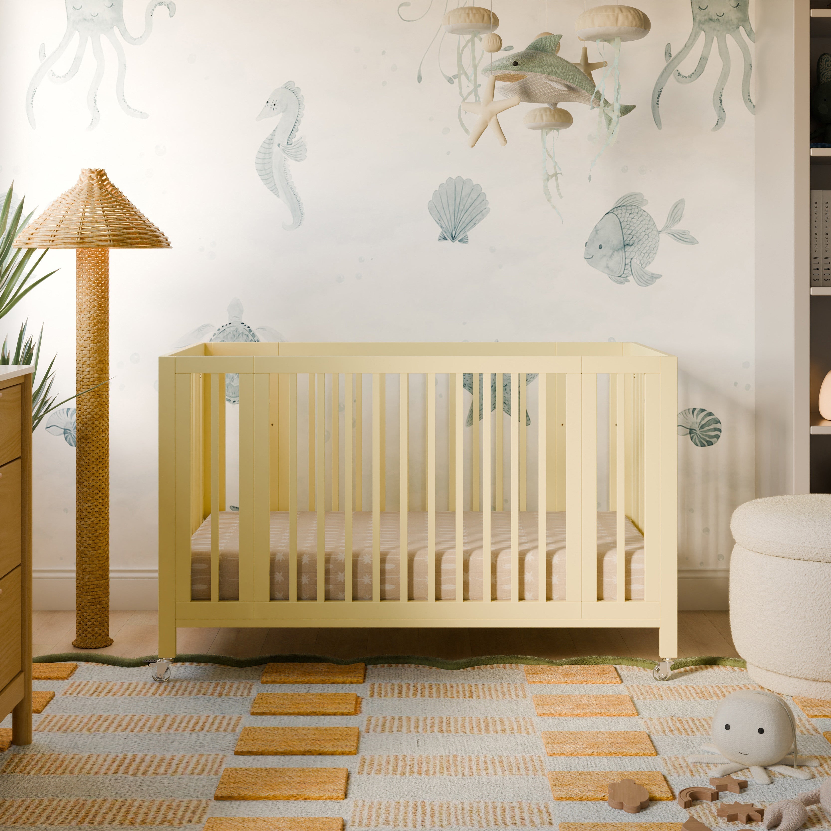 Babyletto Rolli 9-in-1 Convertible All-Stages Crib with Bassinet & Toddler Bed Conversion Kits