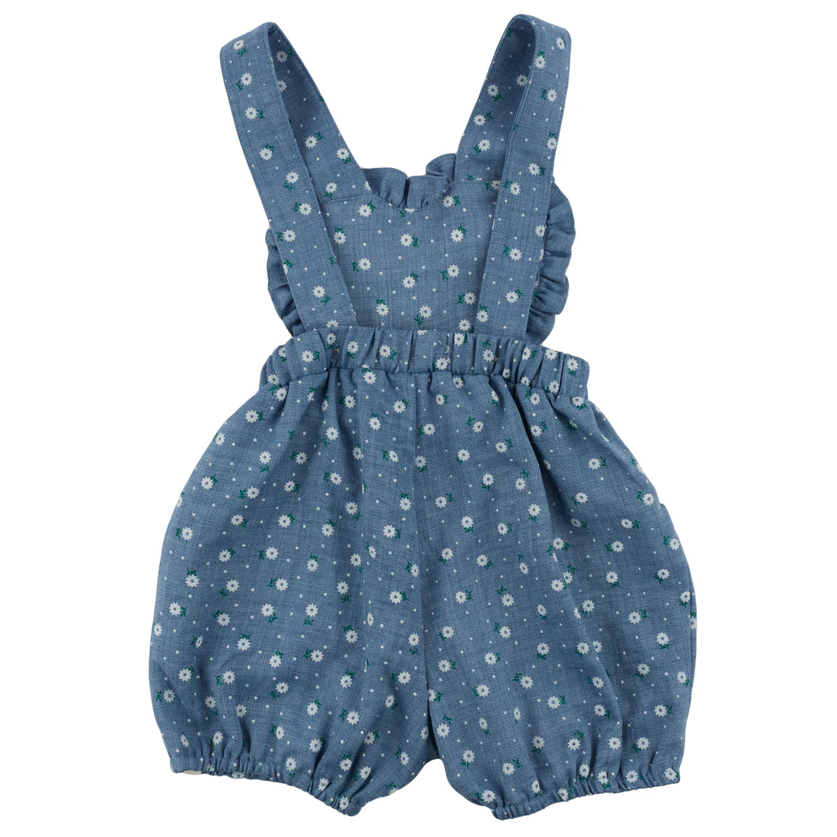 Denim Darling Romper - Sunburst Flower Print