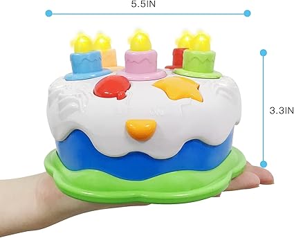 First Birthday Cake Toy - Music Cake Toys with Counting and Blow Candles Singing Toys - Twinkle Twinkle Little One