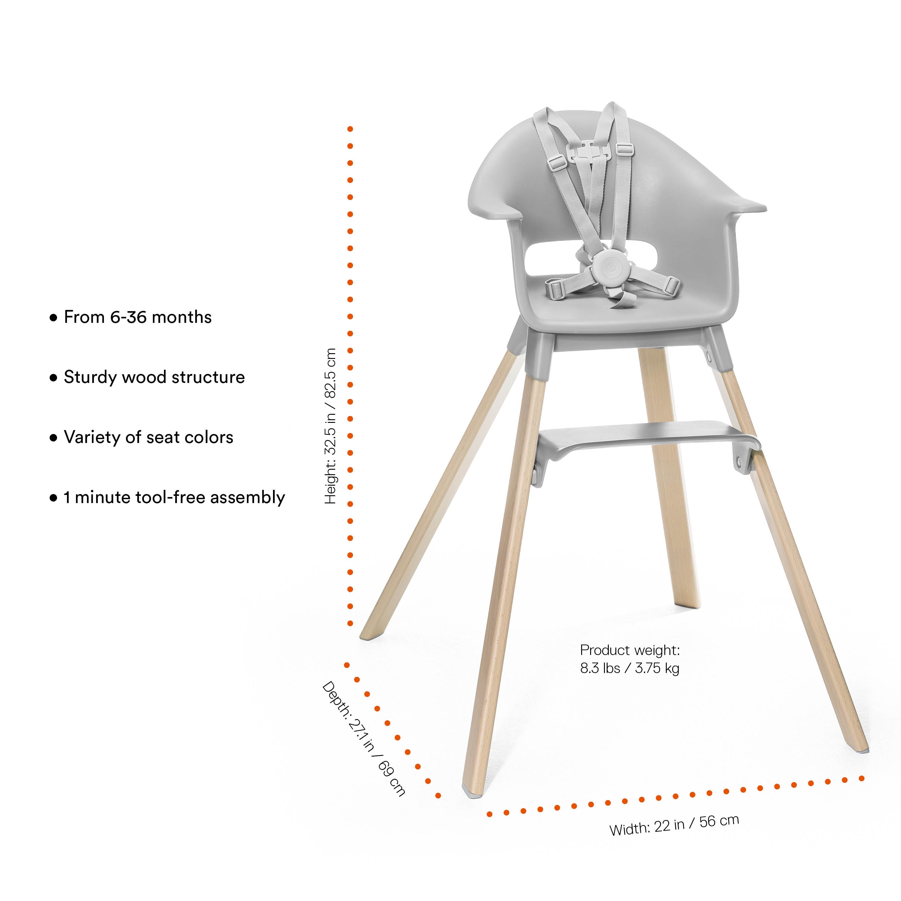 Stokke Clikk High Chair Travel Bundle - Twinkle Twinkle Little One