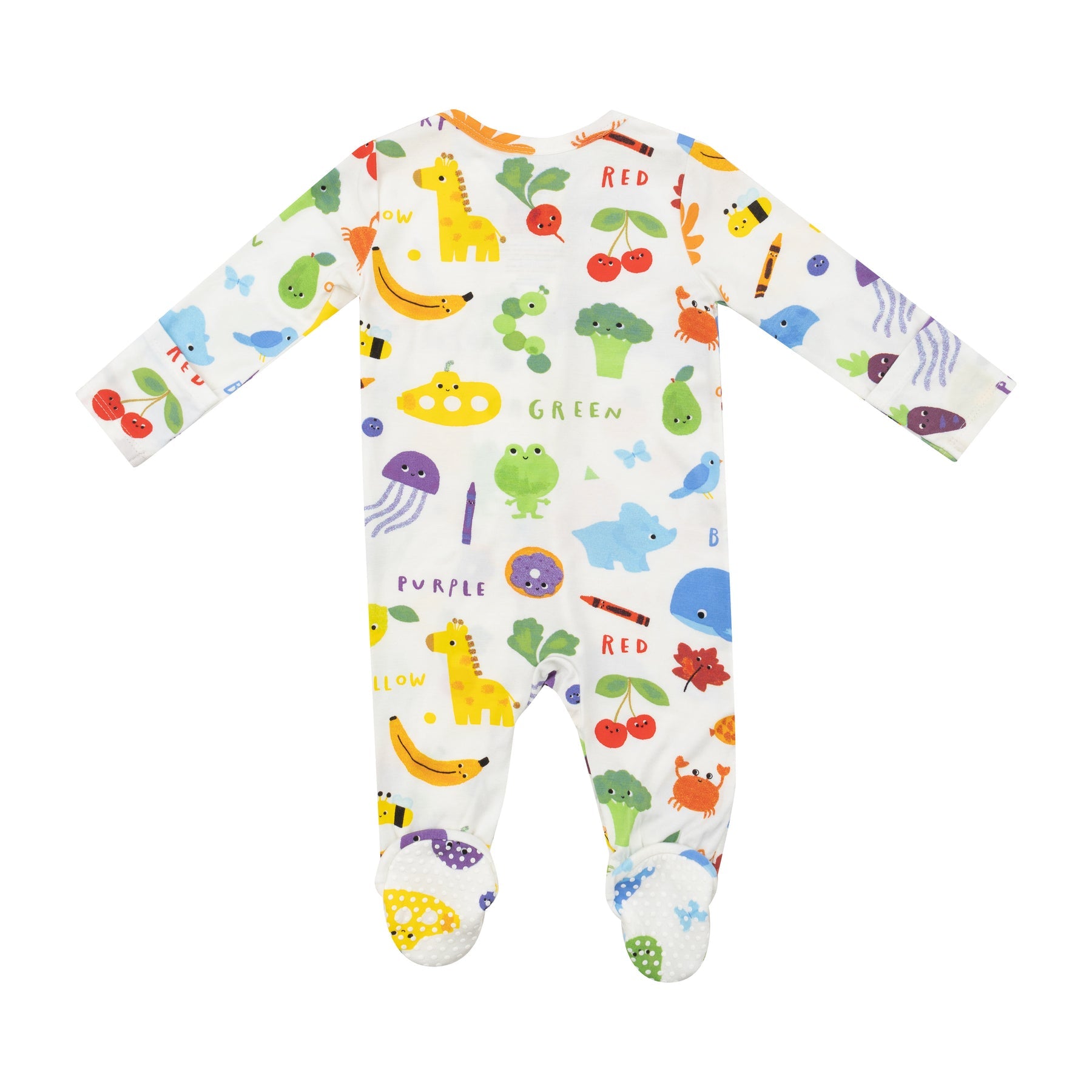Learning Colors Bamboo 2 Way Zipper Footie - Twinkle Twinkle Little One