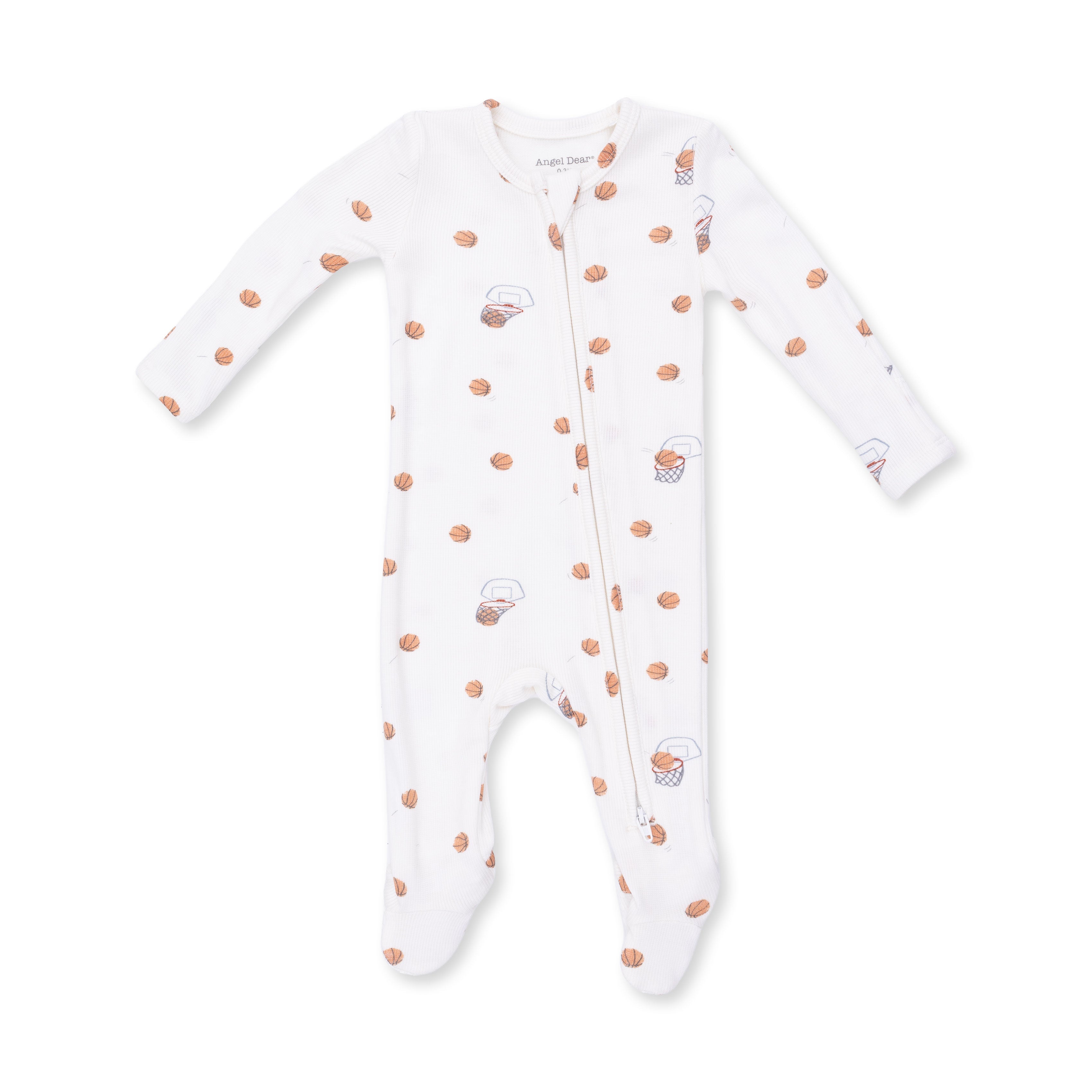 Angel Dear Mini Basketballs 2 Way Zipper Footie