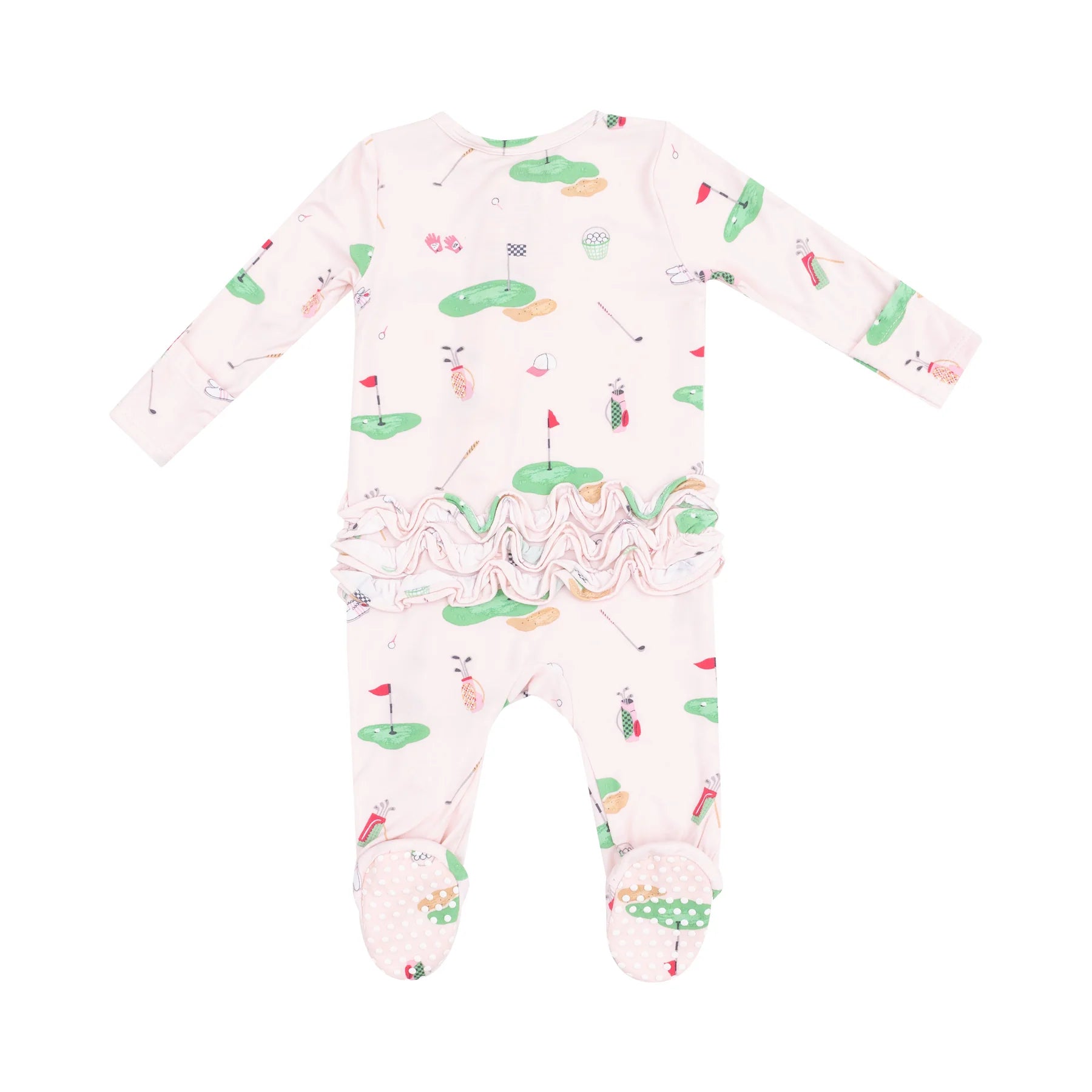 Golf Things Pink 2 Way Ruffle Back Footie - Twinkle Twinkle Little One