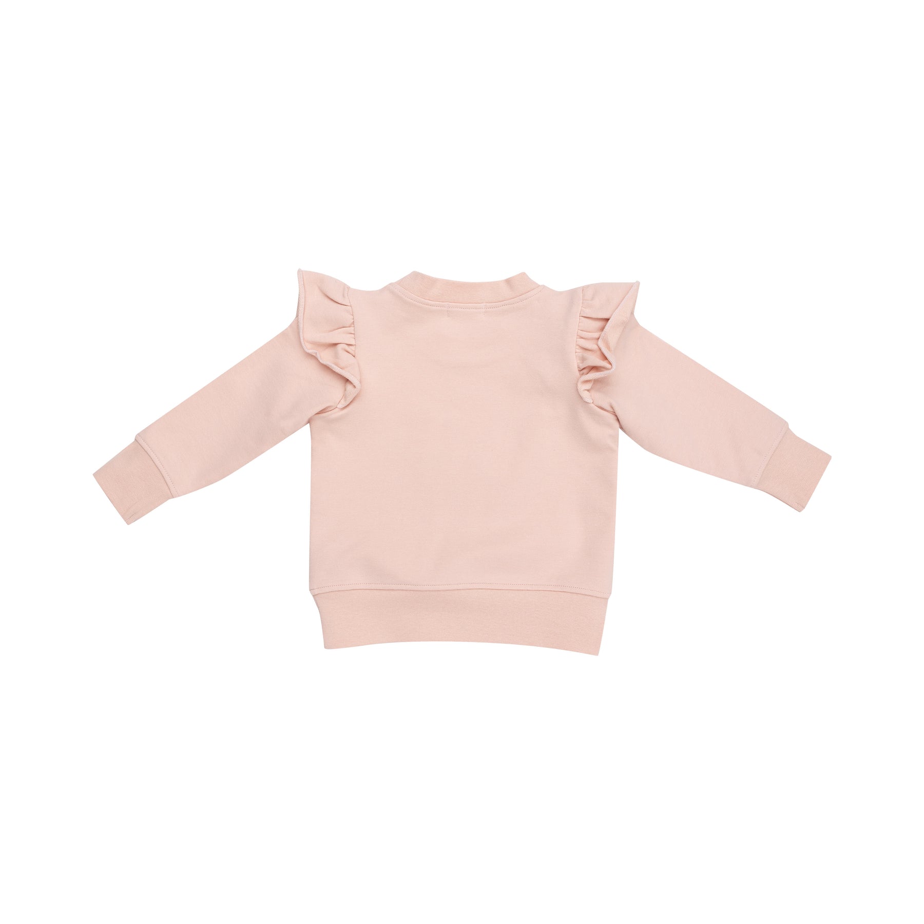 Checkerboard Pink Daisy Patch French Terry Ruffle Sweatshirt & Paperbag Jogger Set - Twinkle Twinkle Little One