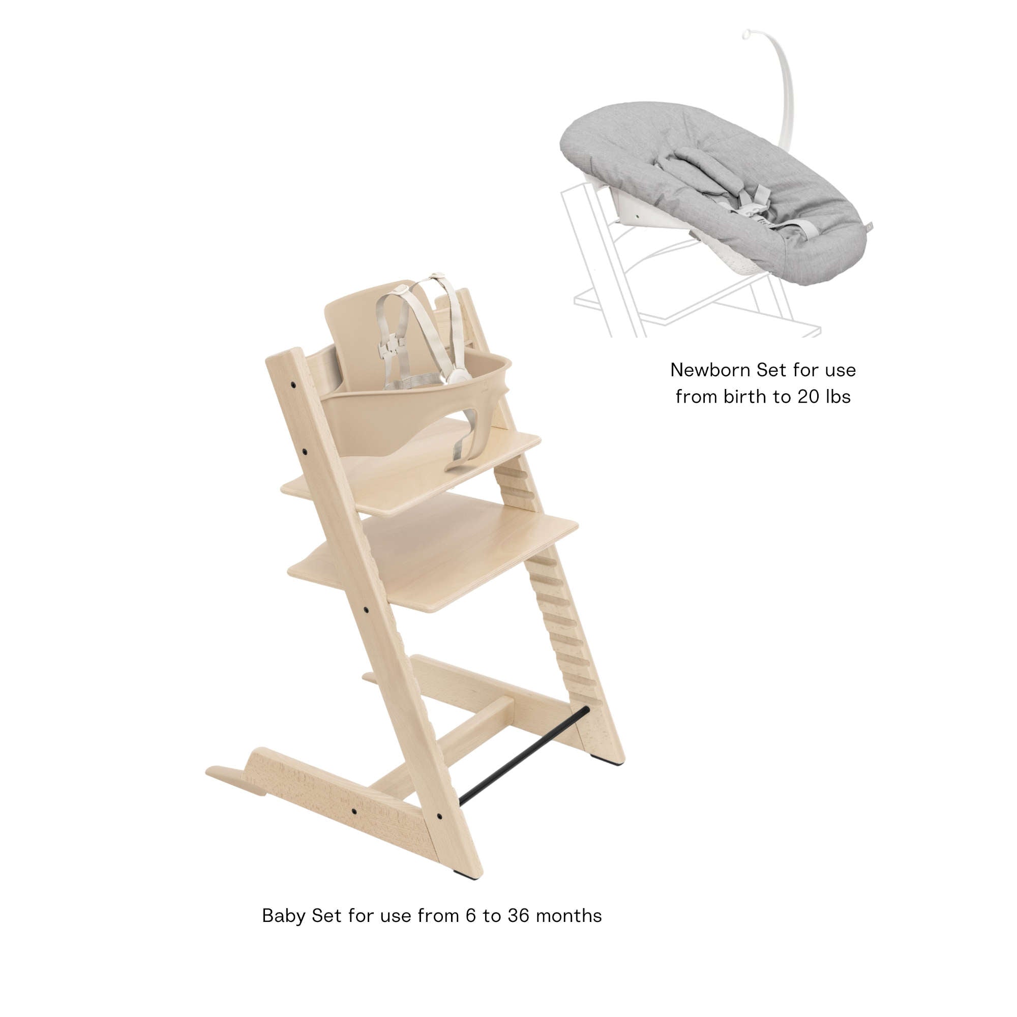 Stokke Tripp Trapp High Chair² with Newborn Set - Twinkle Twinkle Little One