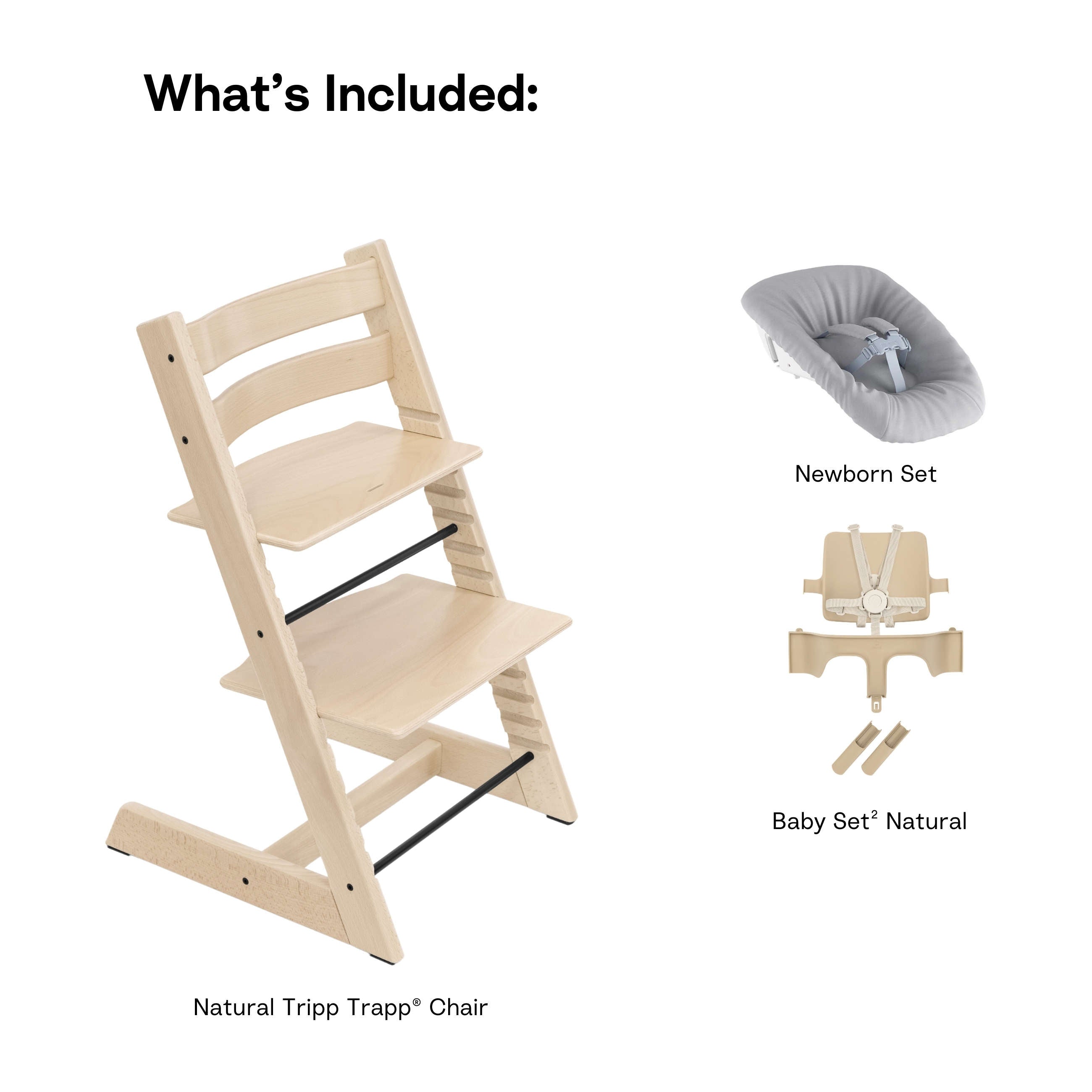 Stokke Tripp Trapp High Chair² with Newborn Set - Twinkle Twinkle Little One