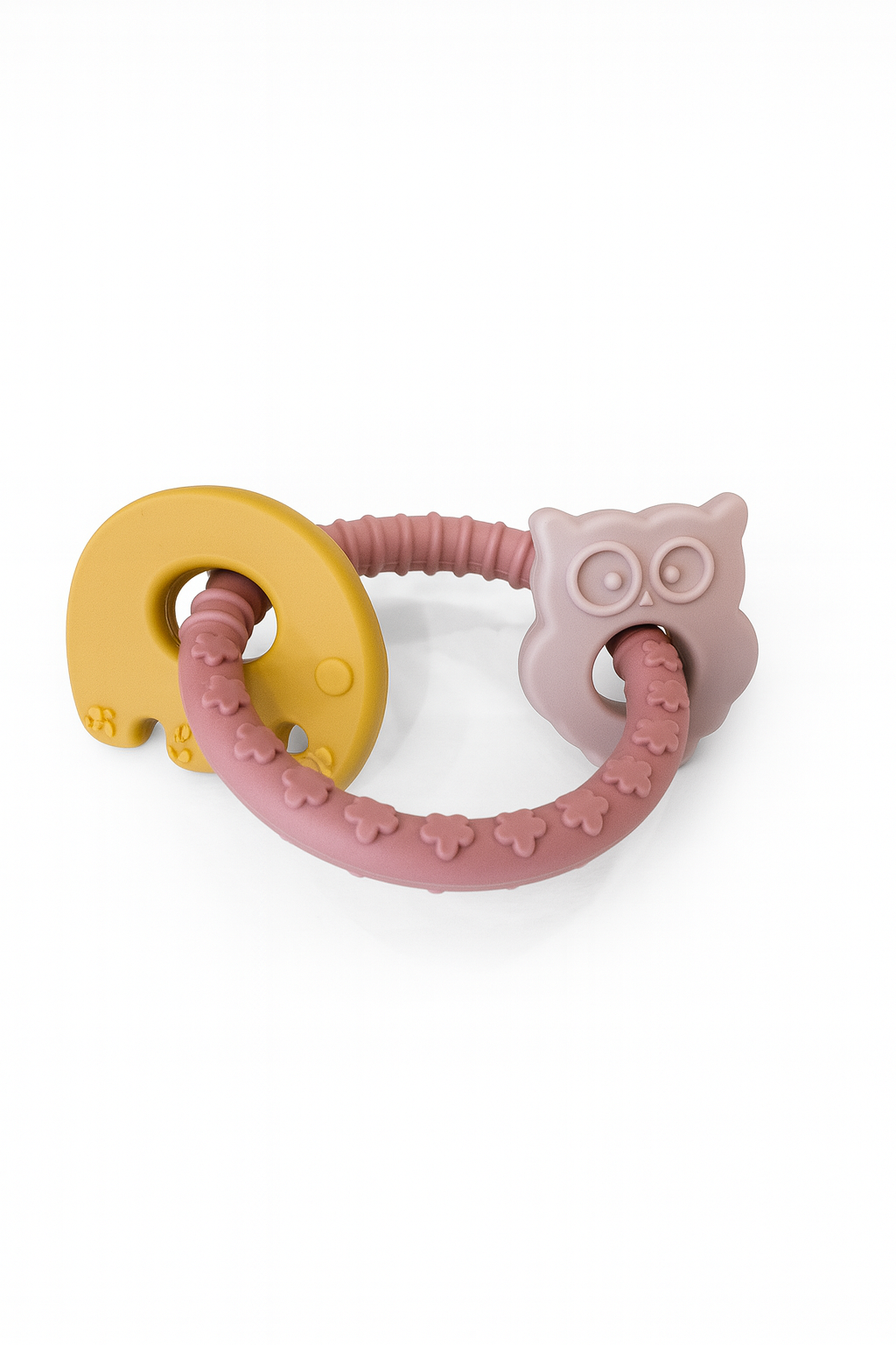Silicone & Wood Elephant Ring Teether - Twinkle Twinkle Little One