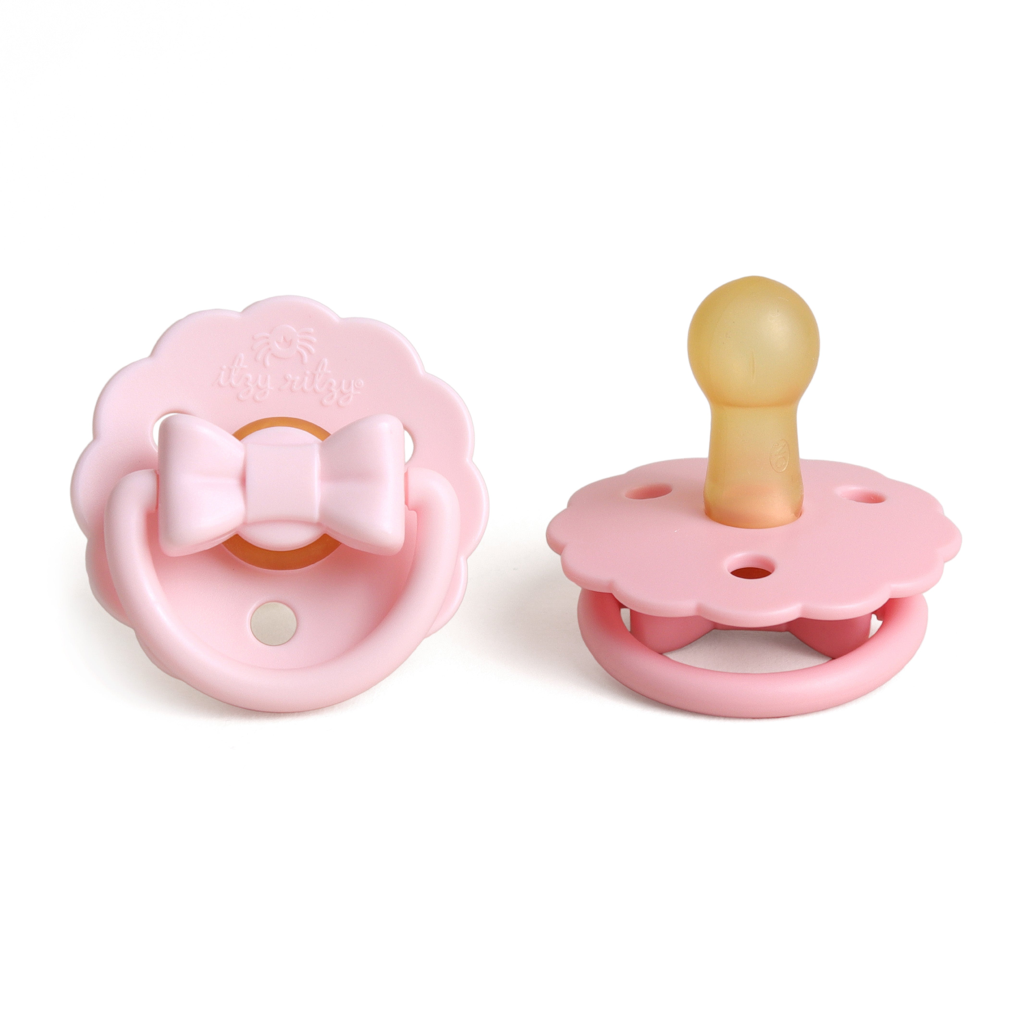 Itzy Ritzy Itzy Soother Natural Rubber Pacifier | Pink Bow