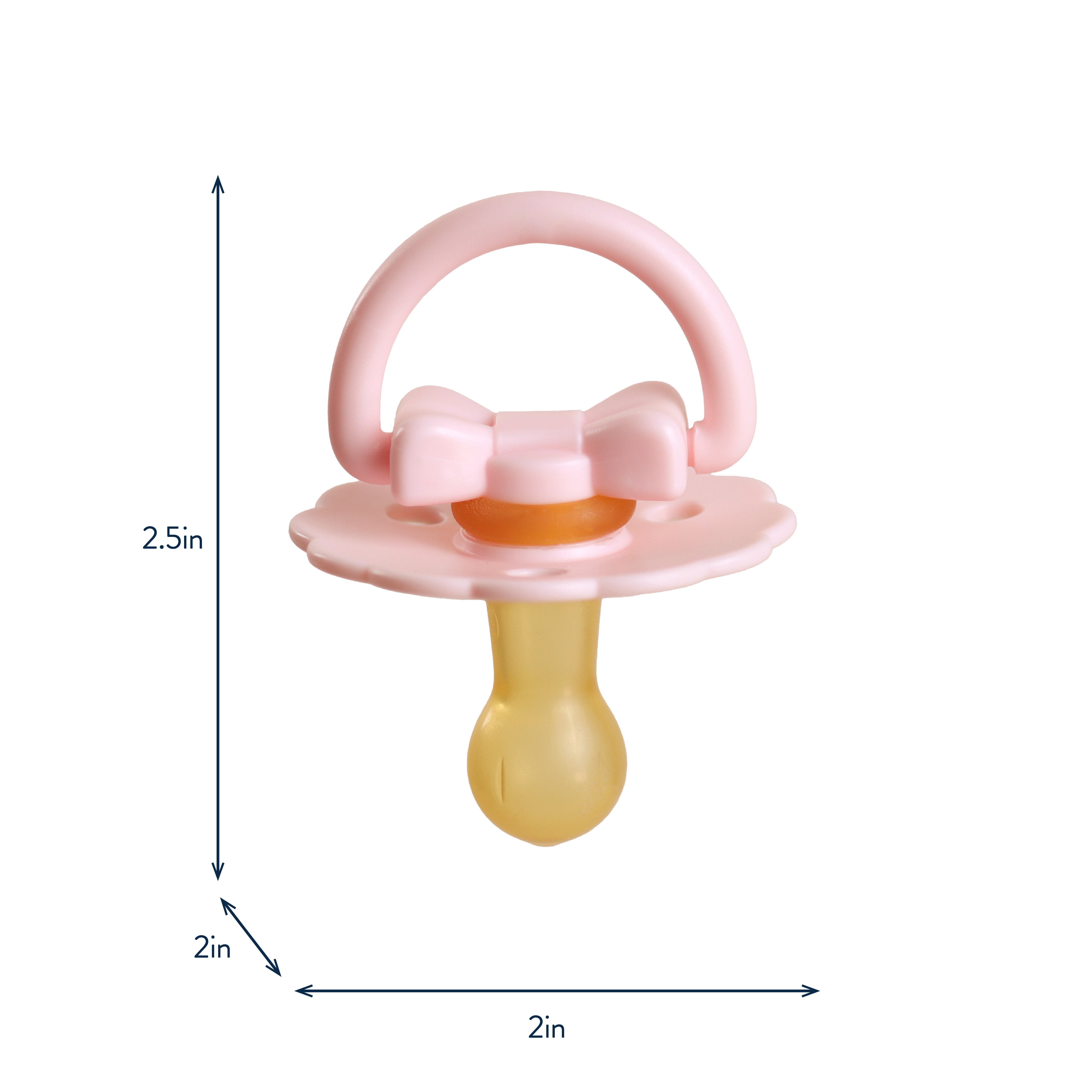Itzy Ritzy Itzy Soother Natural Rubber Pacifier | Pink Bow