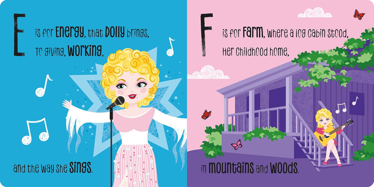 ABC of Dolly Parton: A Rhyming Lullaby Board Book - Twinkle Twinkle Little One