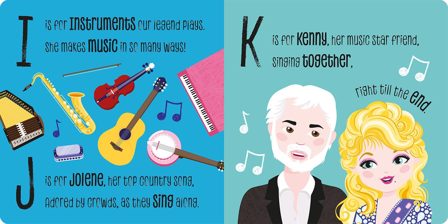 ABC of Dolly Parton: A Rhyming Lullaby Board Book - Twinkle Twinkle Little One