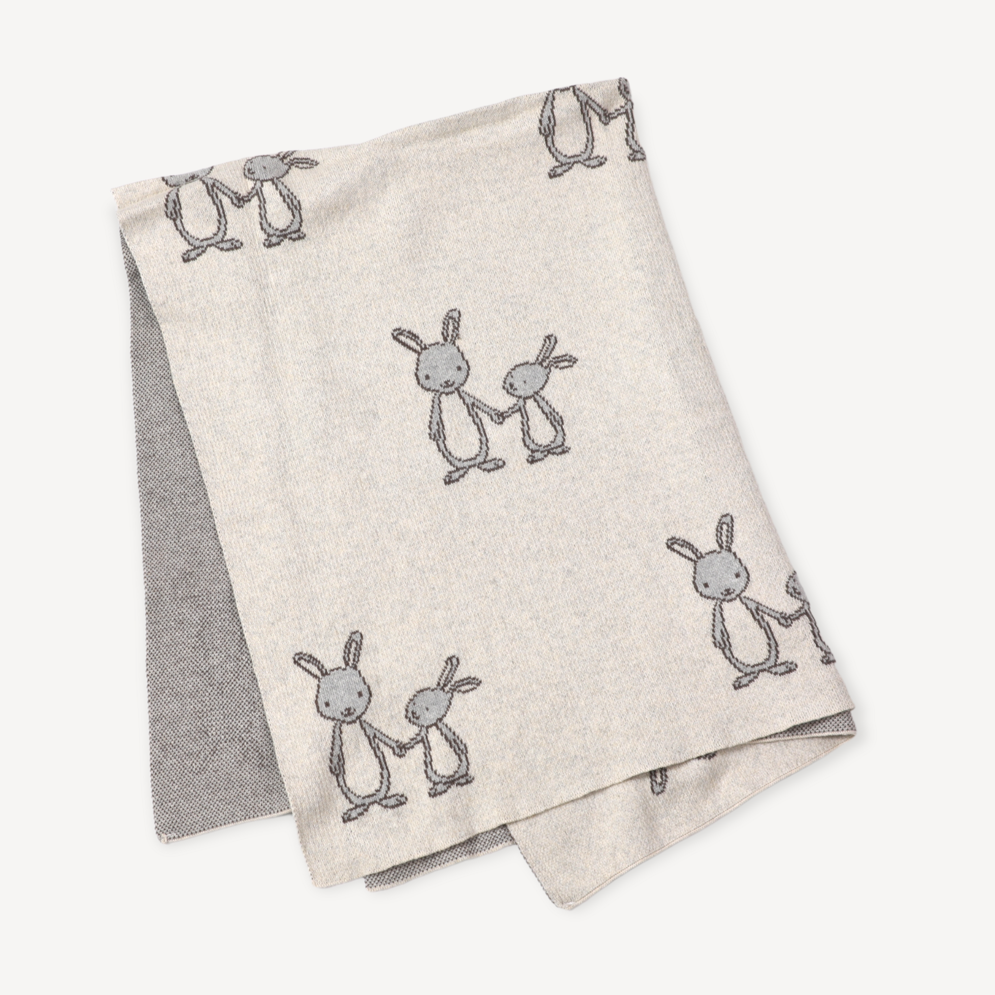 Bunny Mommy & Me Jacquard Knit Organic Baby Blanket & Lovey Gift Set - Twinkle Twinkle Little One