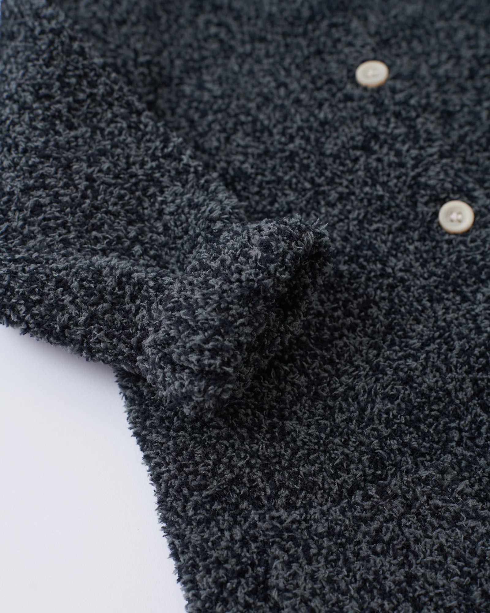 7 A.M. Enfant Fuzzy Long Sleeve Romper - Black Melange - Twinkle Twinkle Little One