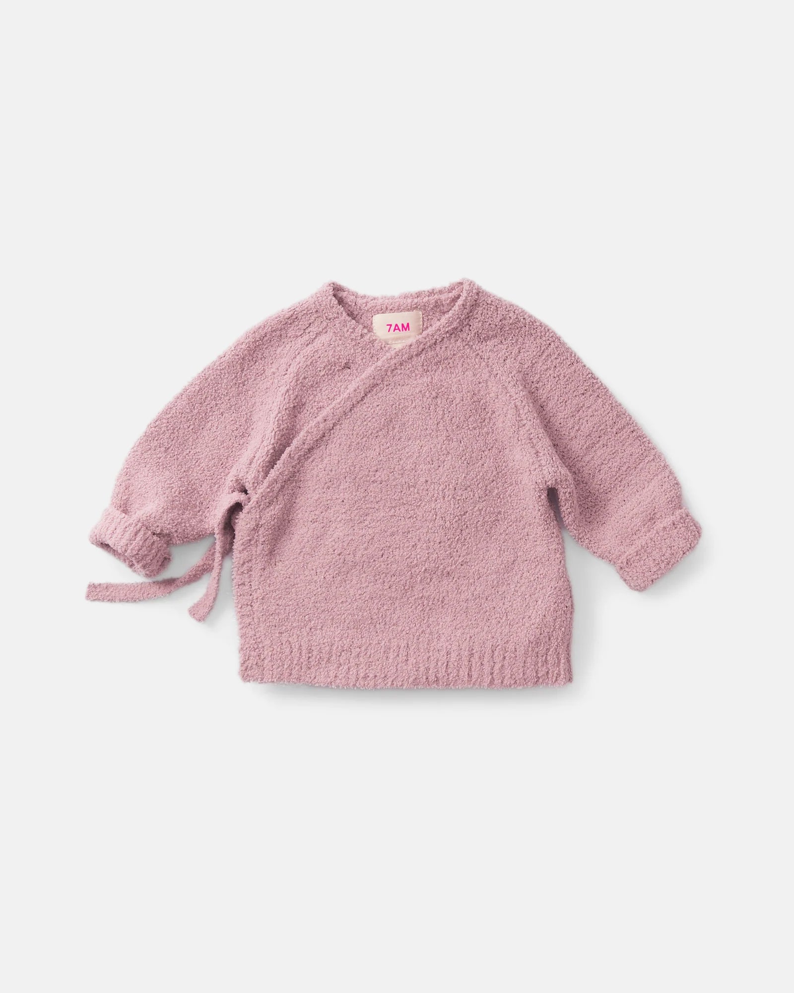 7 A.M. Enfant Fuzzy Wrap Top - Ash Rose - Twinkle Twinkle Little One