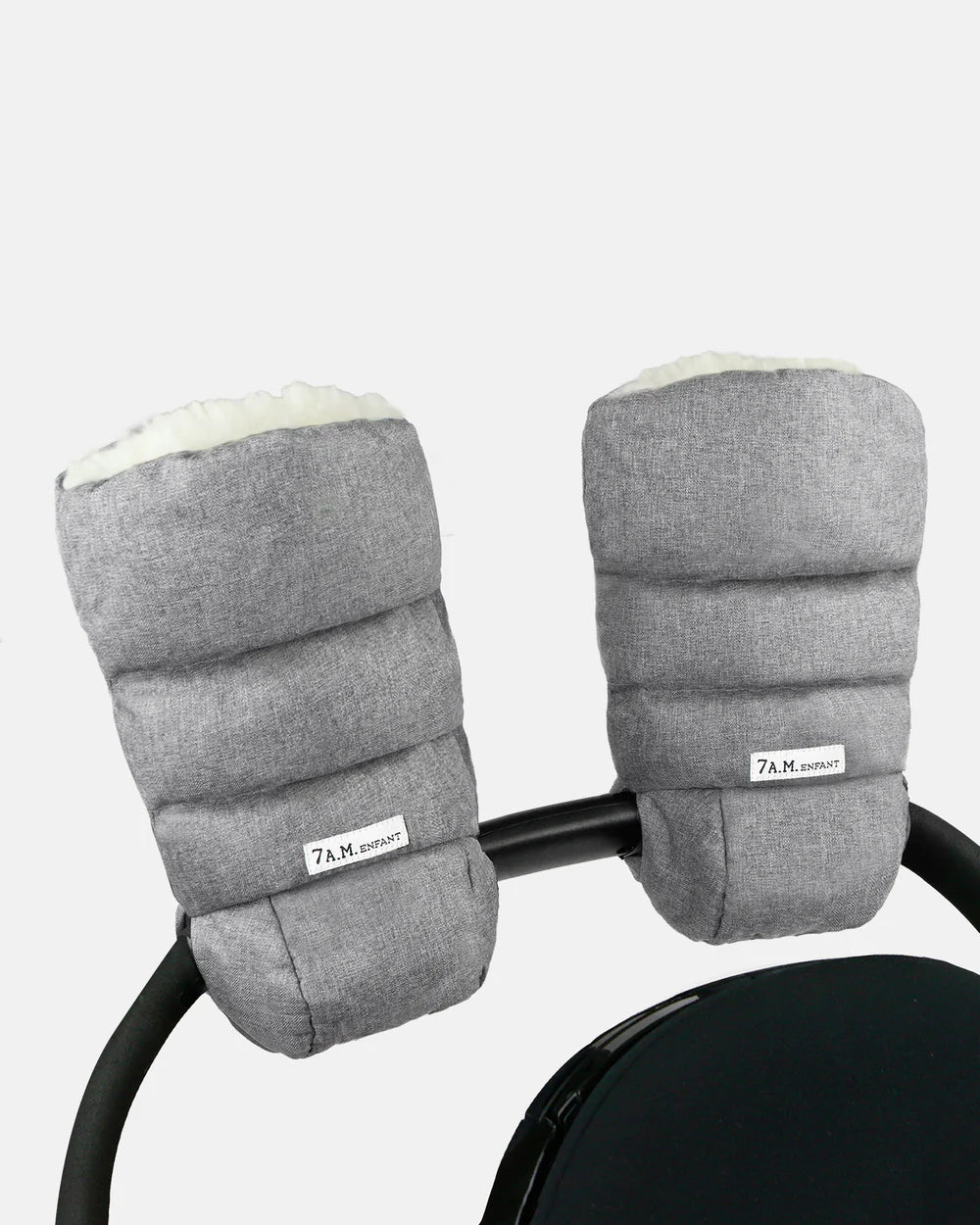 7 A.M. Enfant Warmmuffs - Heather Grey Cloud - Twinkle Twinkle Little One