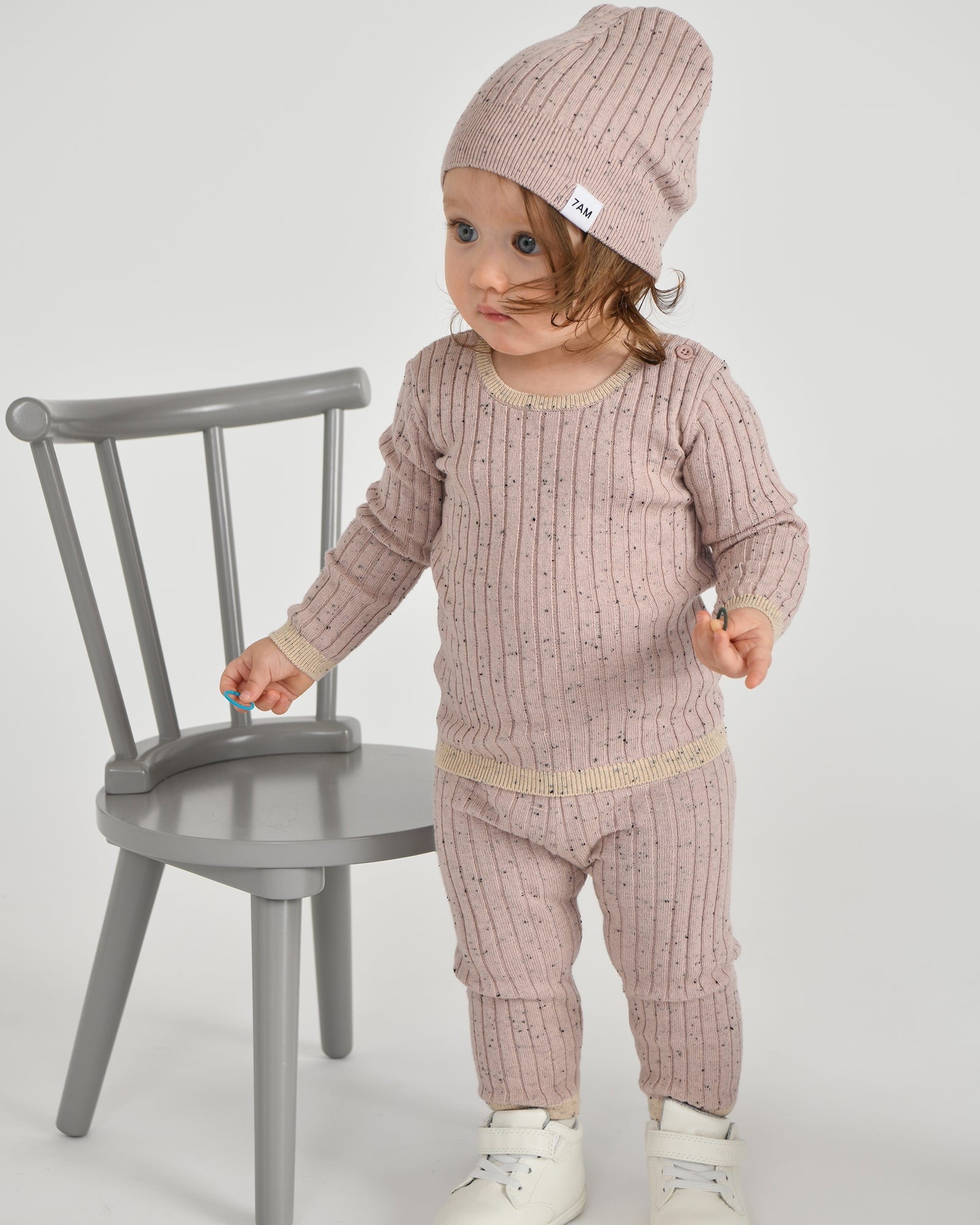 7 A.M. Hug Me Leggings - Ash Rose - Twinkle Twinkle Little One