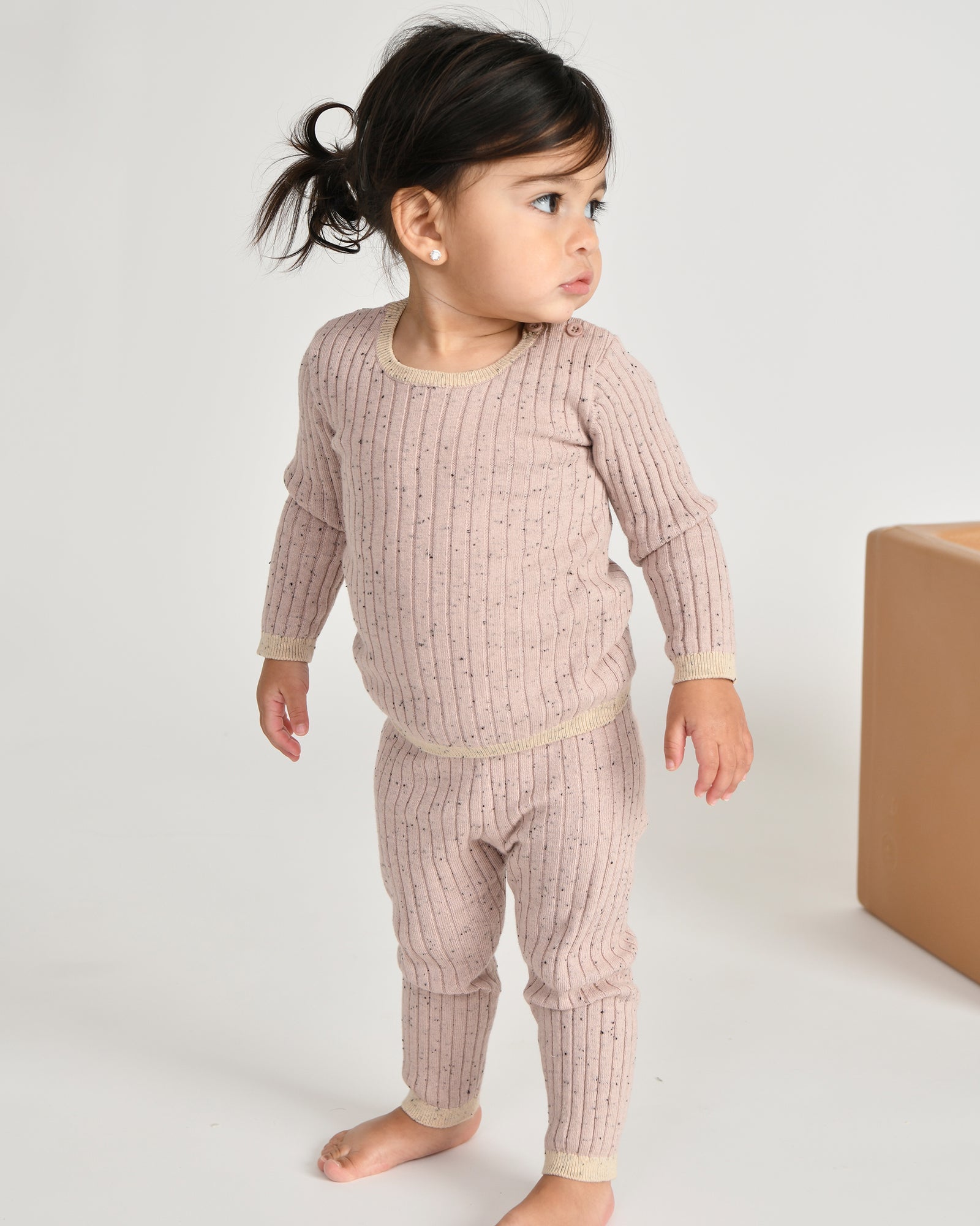 7 A.M. Hug Me Long Sleeve Top - Ash Rose - Twinkle Twinkle Little One