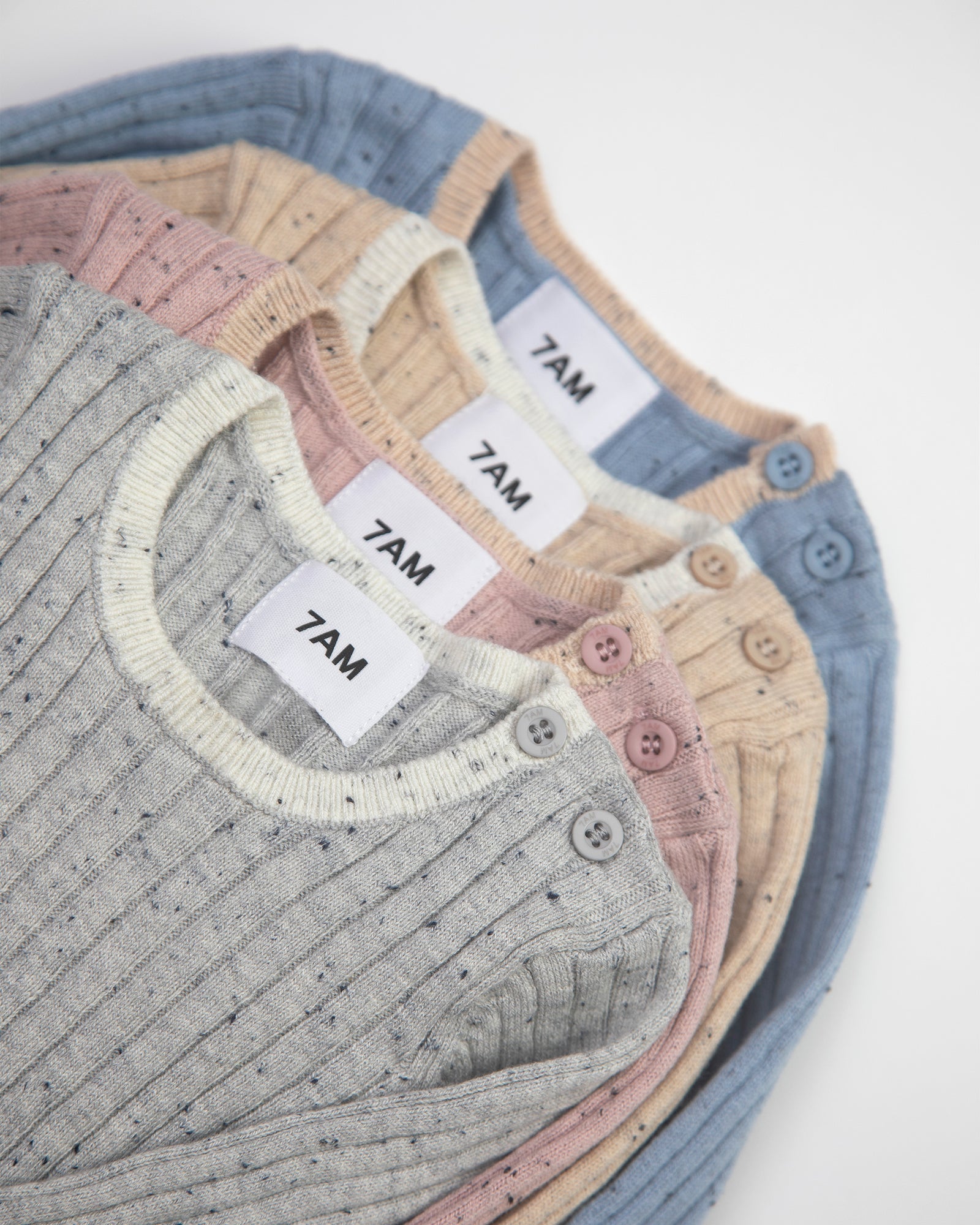 7 A.M. Hug Me Long Sleeve Top - Light Heather Grey - Twinkle Twinkle Little One