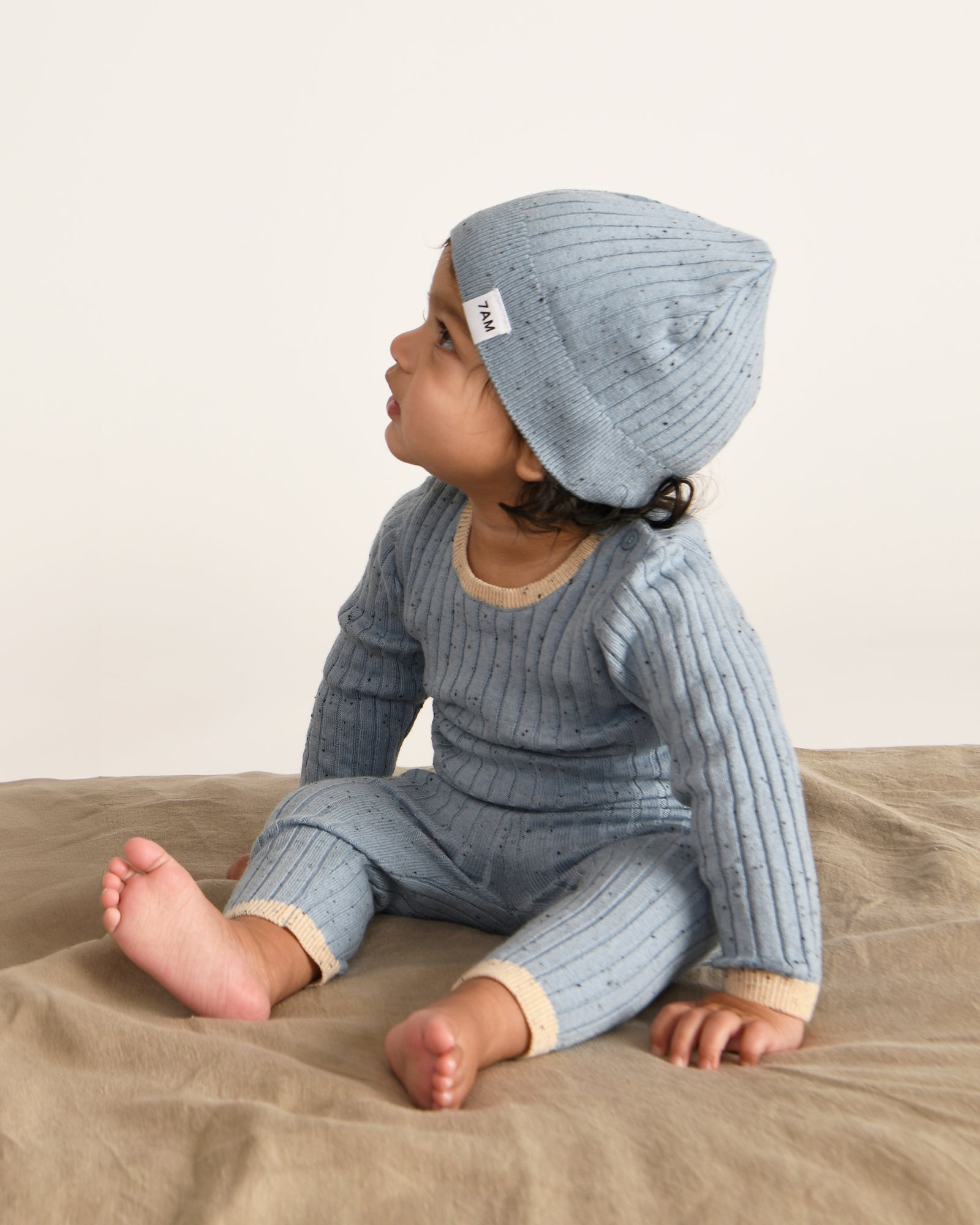 7 A.M. Hug Me Long Sleeve Top - Lake Blue - Twinkle Twinkle Little One