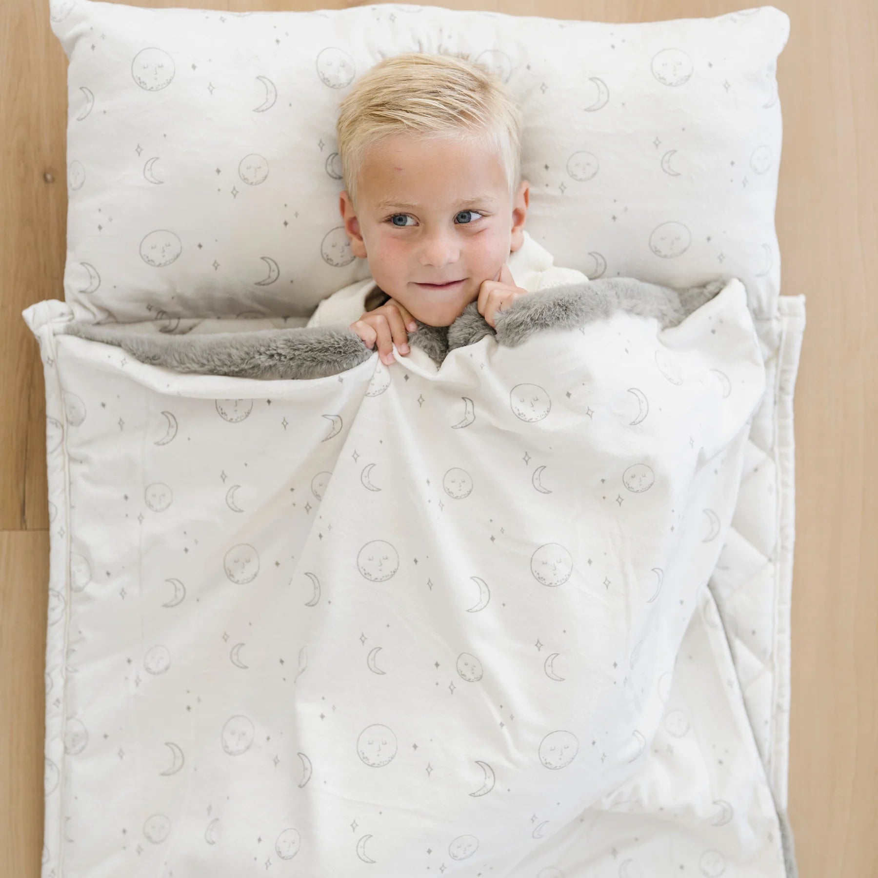 Minky/Faux Fur Nap Mat - Twinkle Twinkle Little One