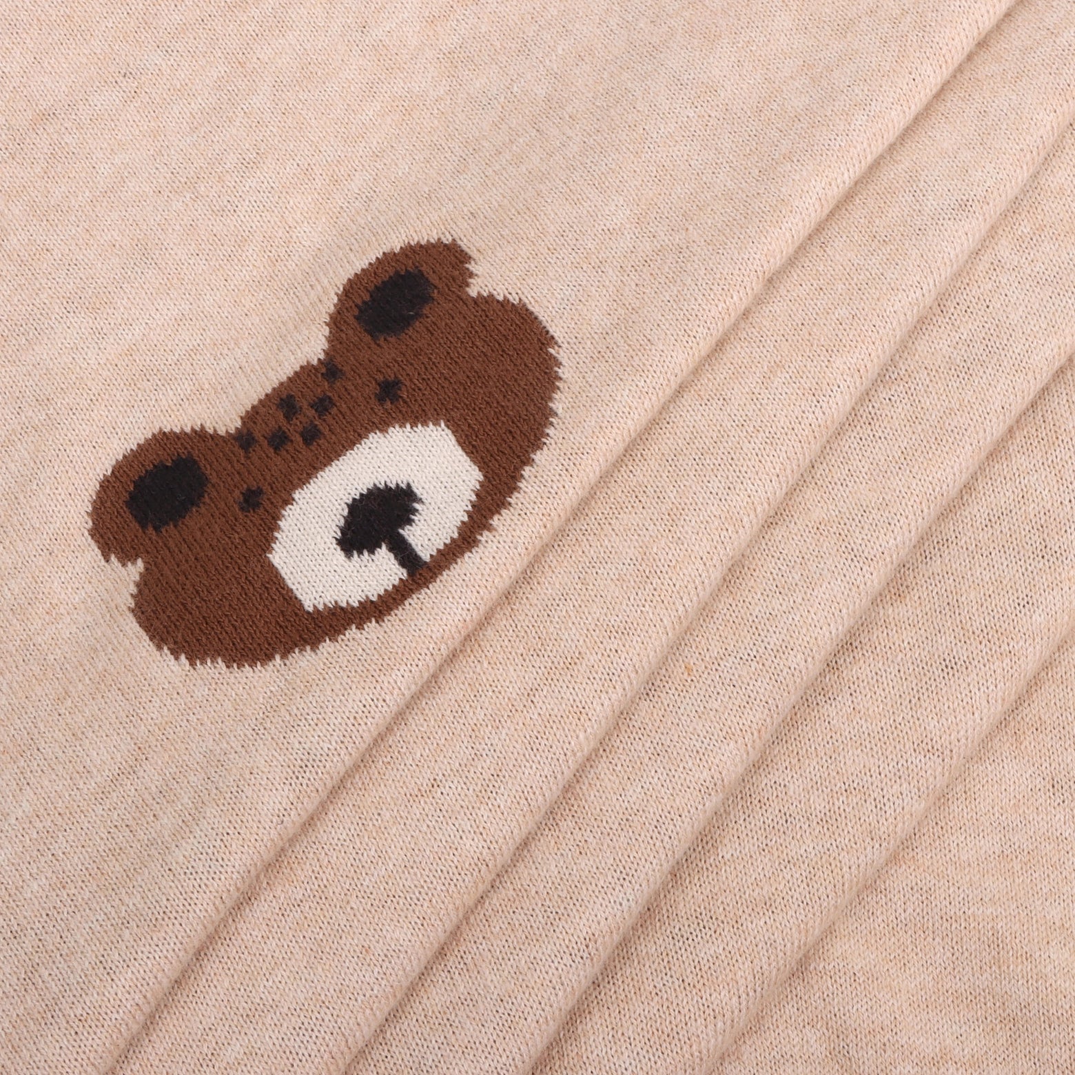 Brown Bear Organic Cotton Jacquard Knit Baby Blanket - Twinkle Twinkle Little One