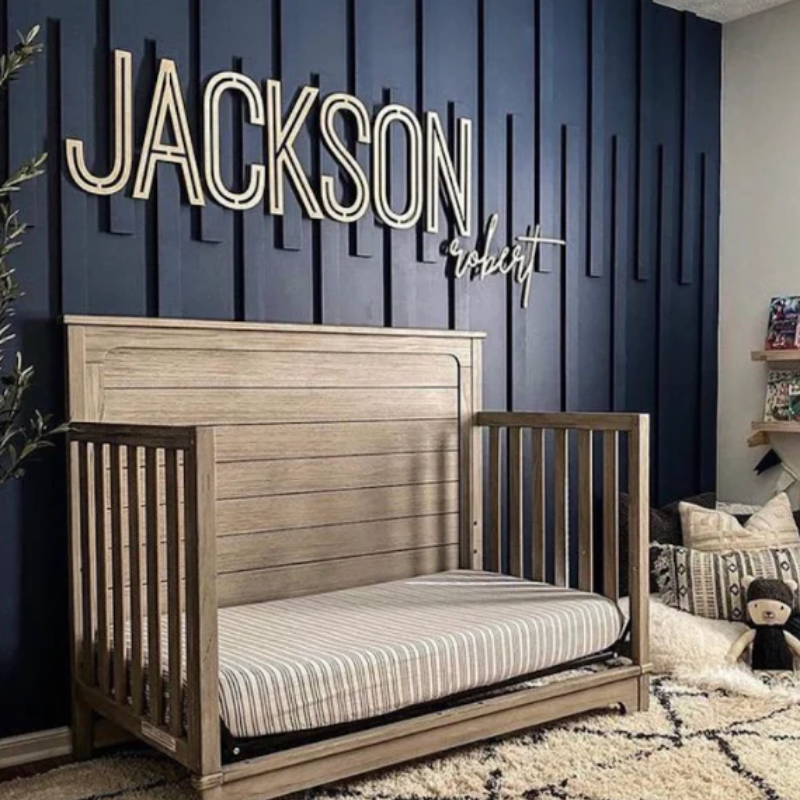 Sugar + Maple Personalized Floating Wood Letters - Twinkle Twinkle Little One