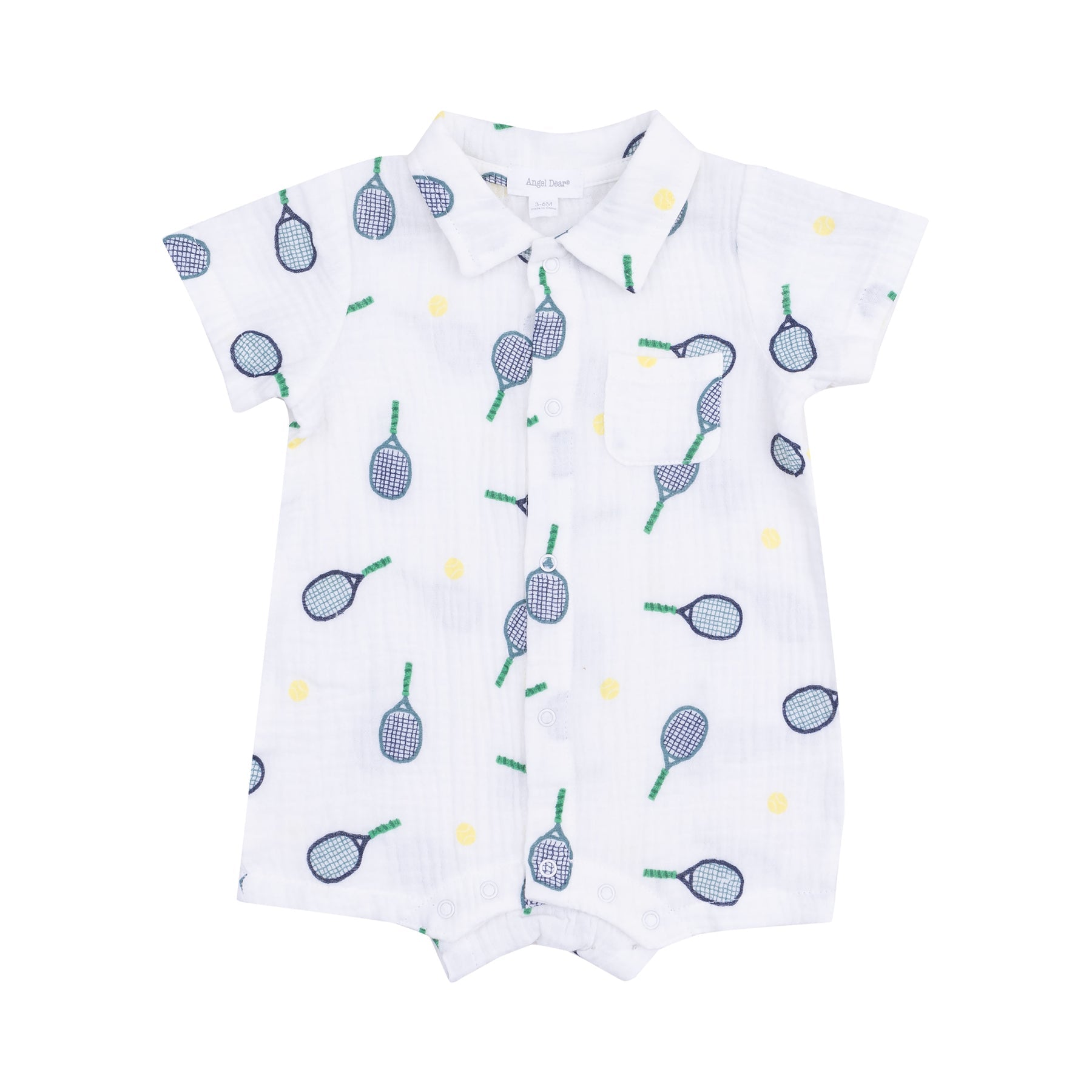 Tennis Button Down Polo Shortie - Twinkle Twinkle Little One