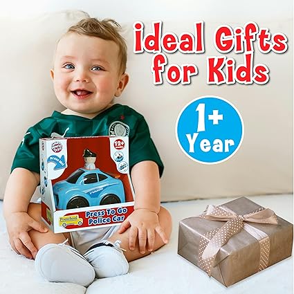 Press To Go Police Car Toy - Twinkle Twinkle Little One