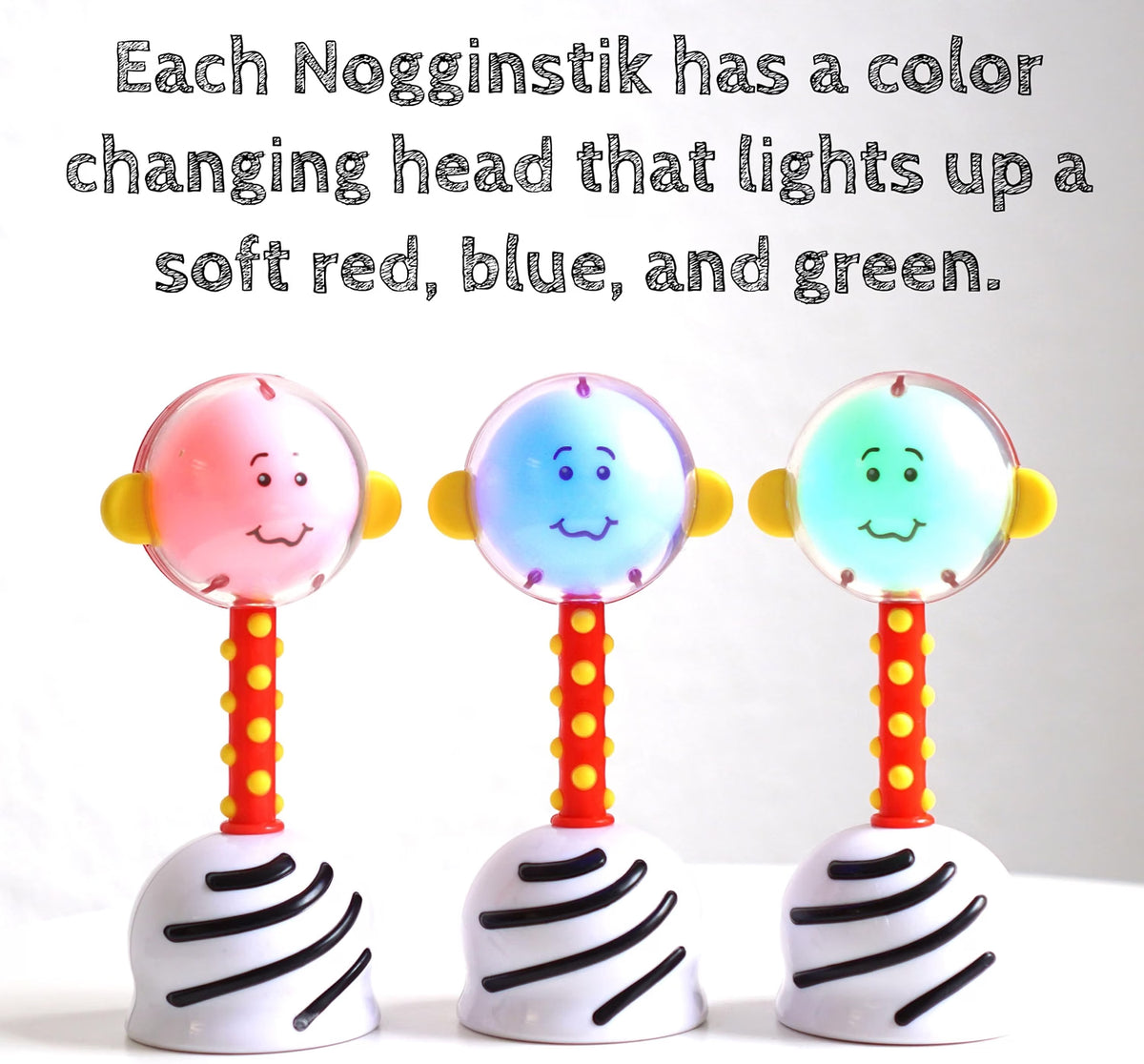 NogginStik Developmental Light-up Rattle