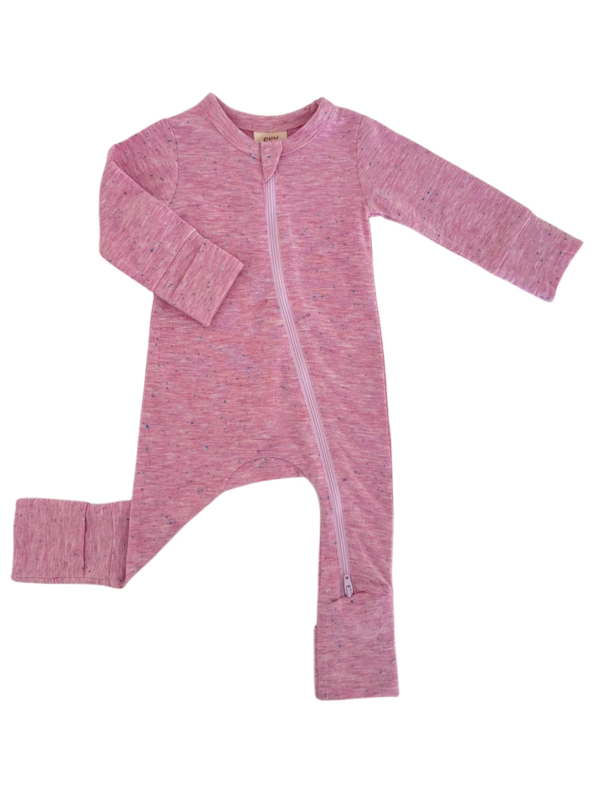 Pink Speckle 2-Way Zip Romper - Twinkle Twinkle Little One