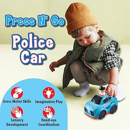 Press To Go Police Car Toy - Twinkle Twinkle Little One