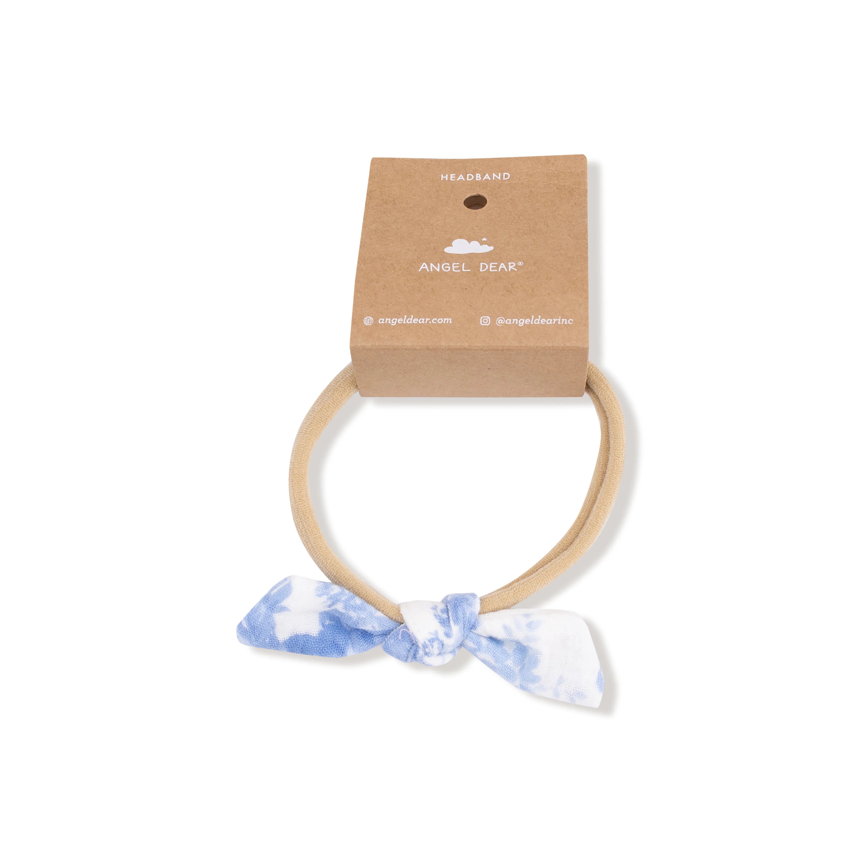 Dream Cottage Floral Blue Bow with Nylon Headband