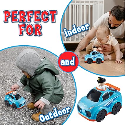 Press To Go Police Car Toy - Twinkle Twinkle Little One