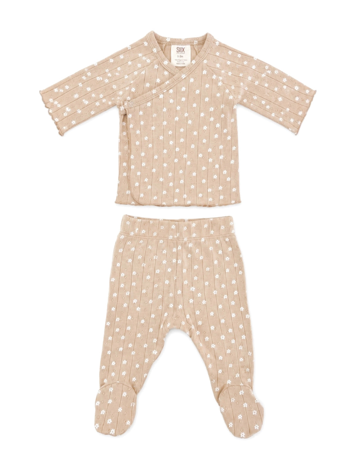 Almond Bloom Organic Pointelle Newborn Set