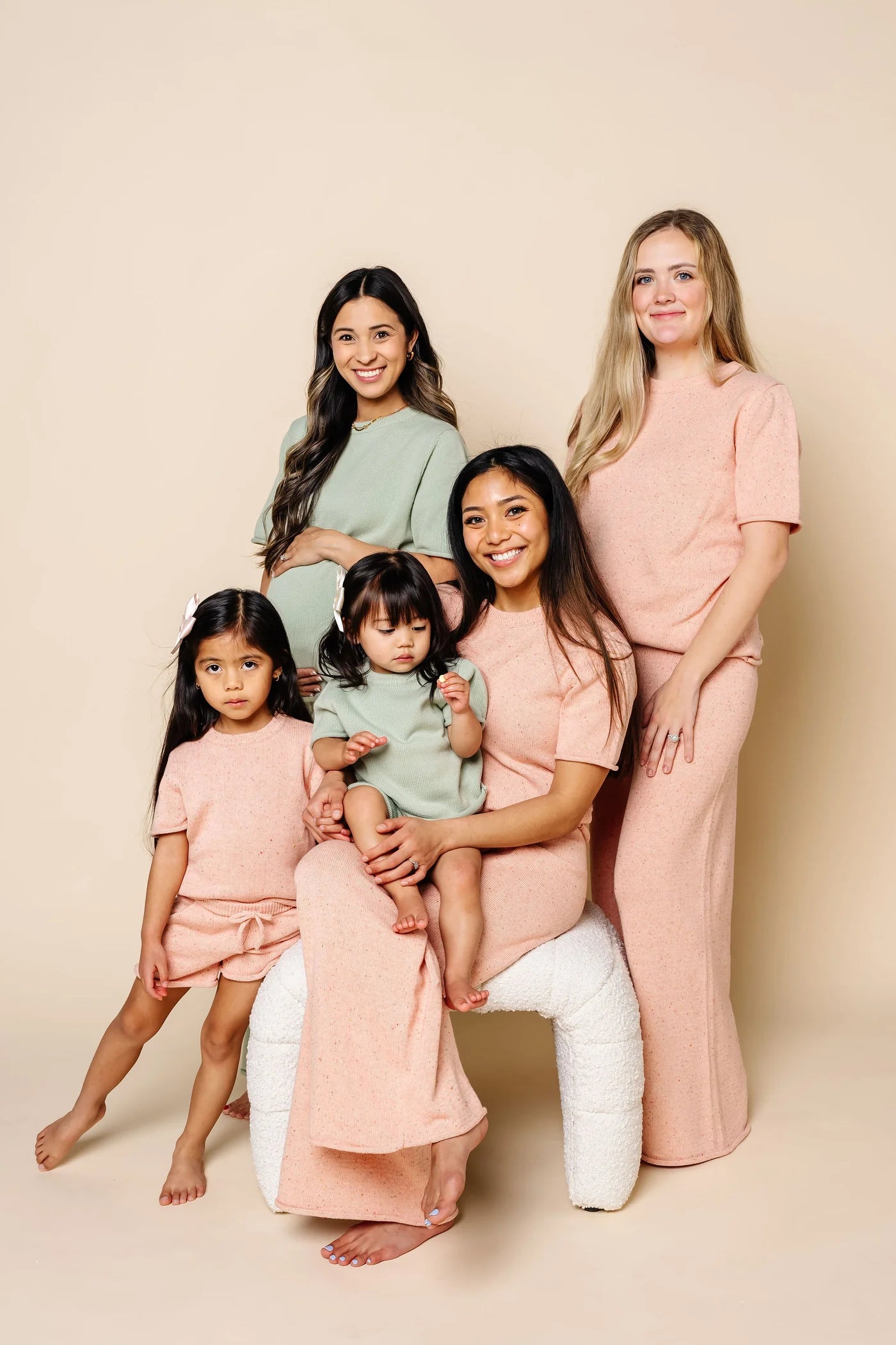 Lou Lou & Company KNIT SHORT SLEEVE TEE & KNIT SHORTS Set - PETAL SPECKLE - Twinkle Twinkle Little One