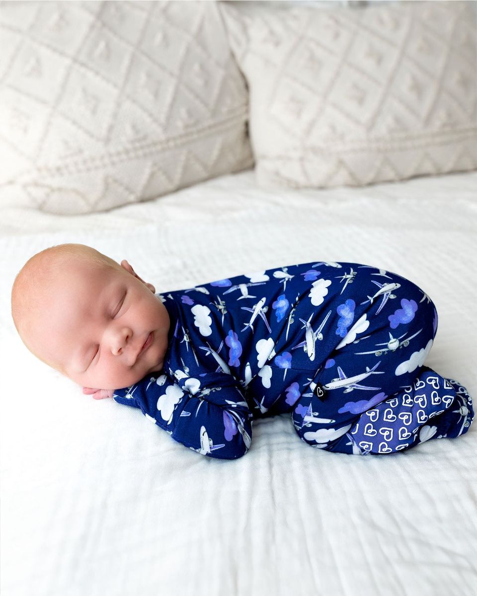 Airplane Zippered Footie - Twinkle Twinkle Little One