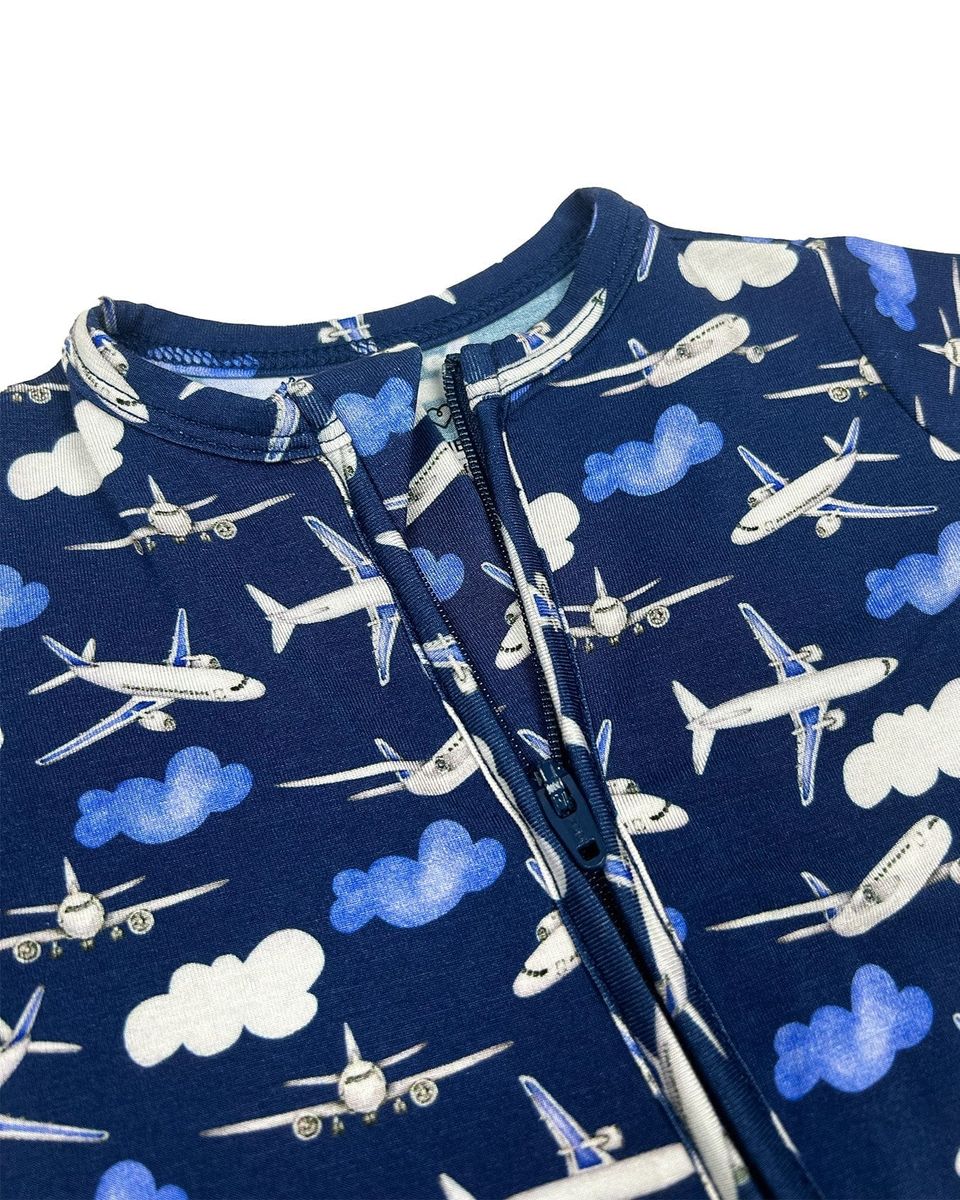 Airplane Zippered Footie - Twinkle Twinkle Little One