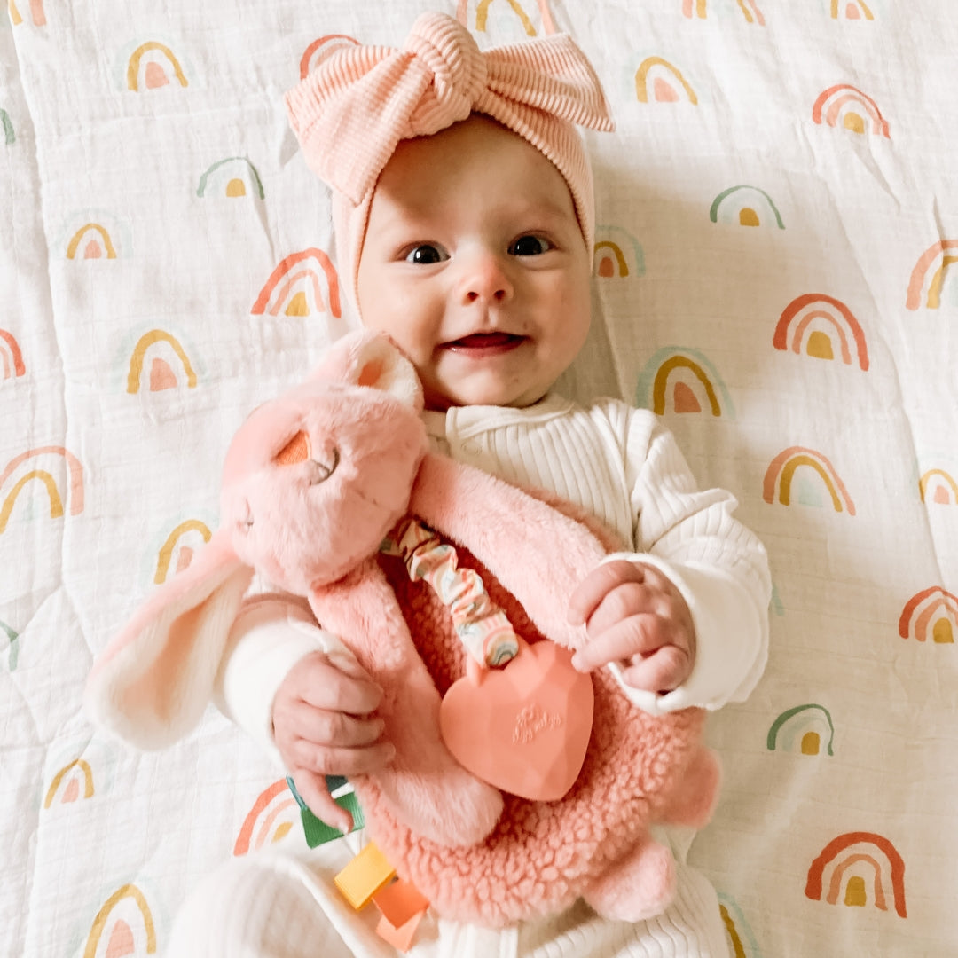 Itzy Lovey™ Plush And Teether Toy - Anna the Bunny - Twinkle Twinkle Little One