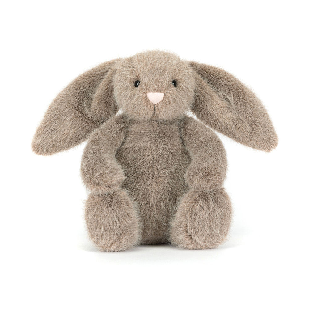 Plush toy rabbit on a white background
