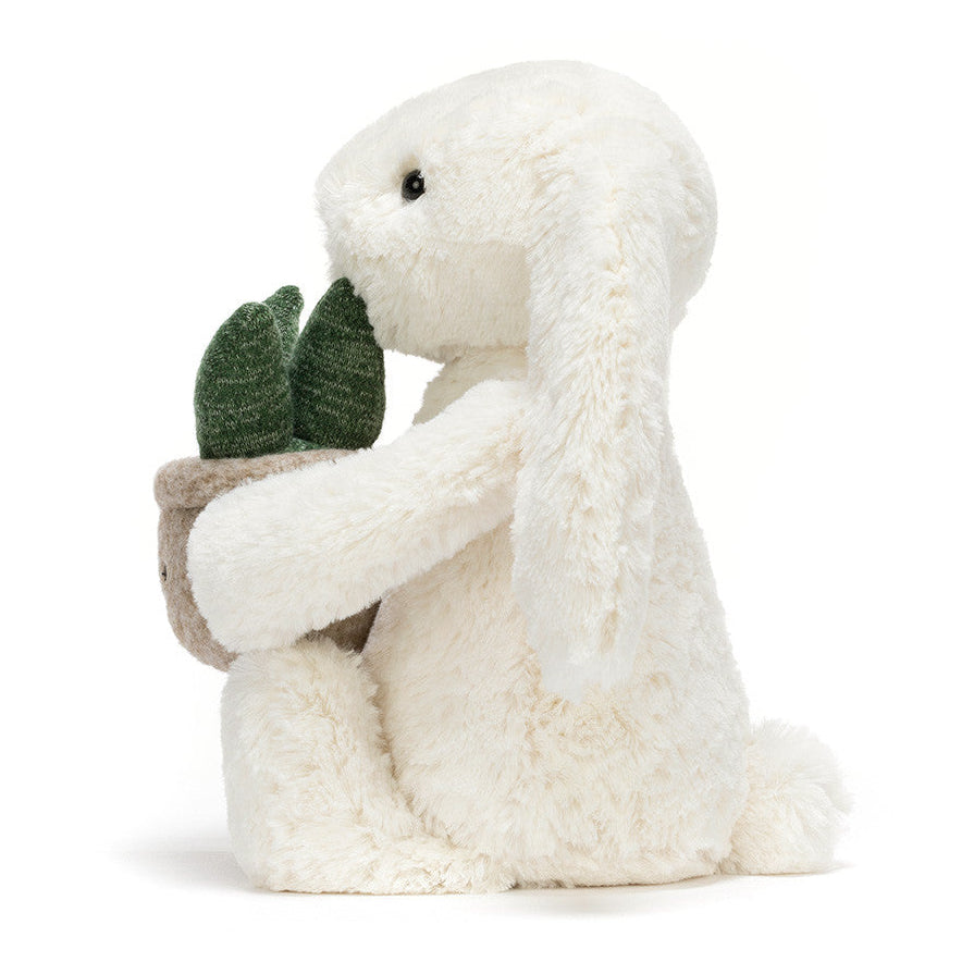 Jellycat Cream Bunny with Plant