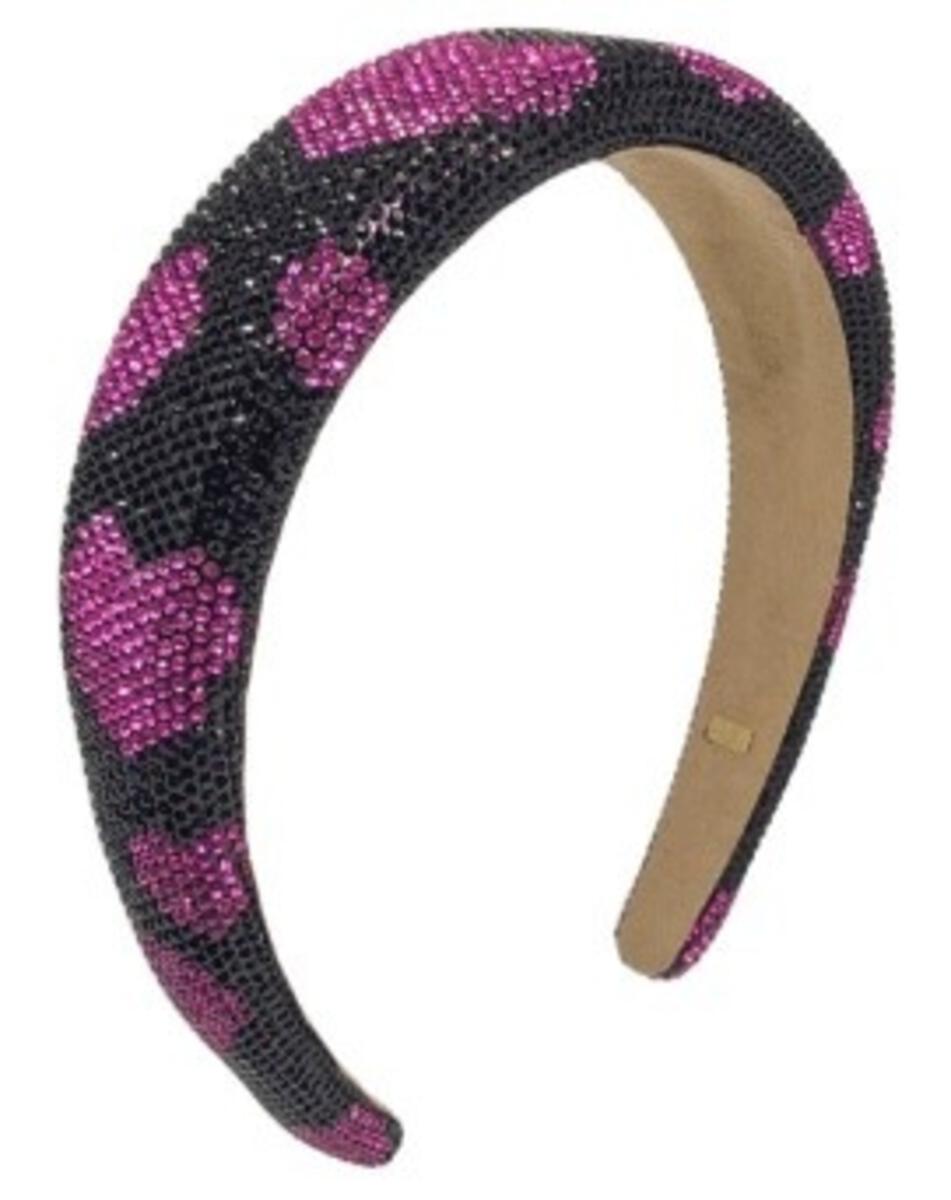 Black Fuchsia Fully Crystalized Heart Headband - Twinkle Twinkle Little One