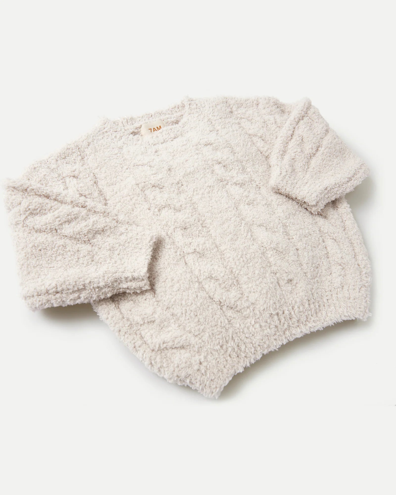 7 A.M. Fuzzy Boxy Cable Sweater - Ecru - Twinkle Twinkle Little One
