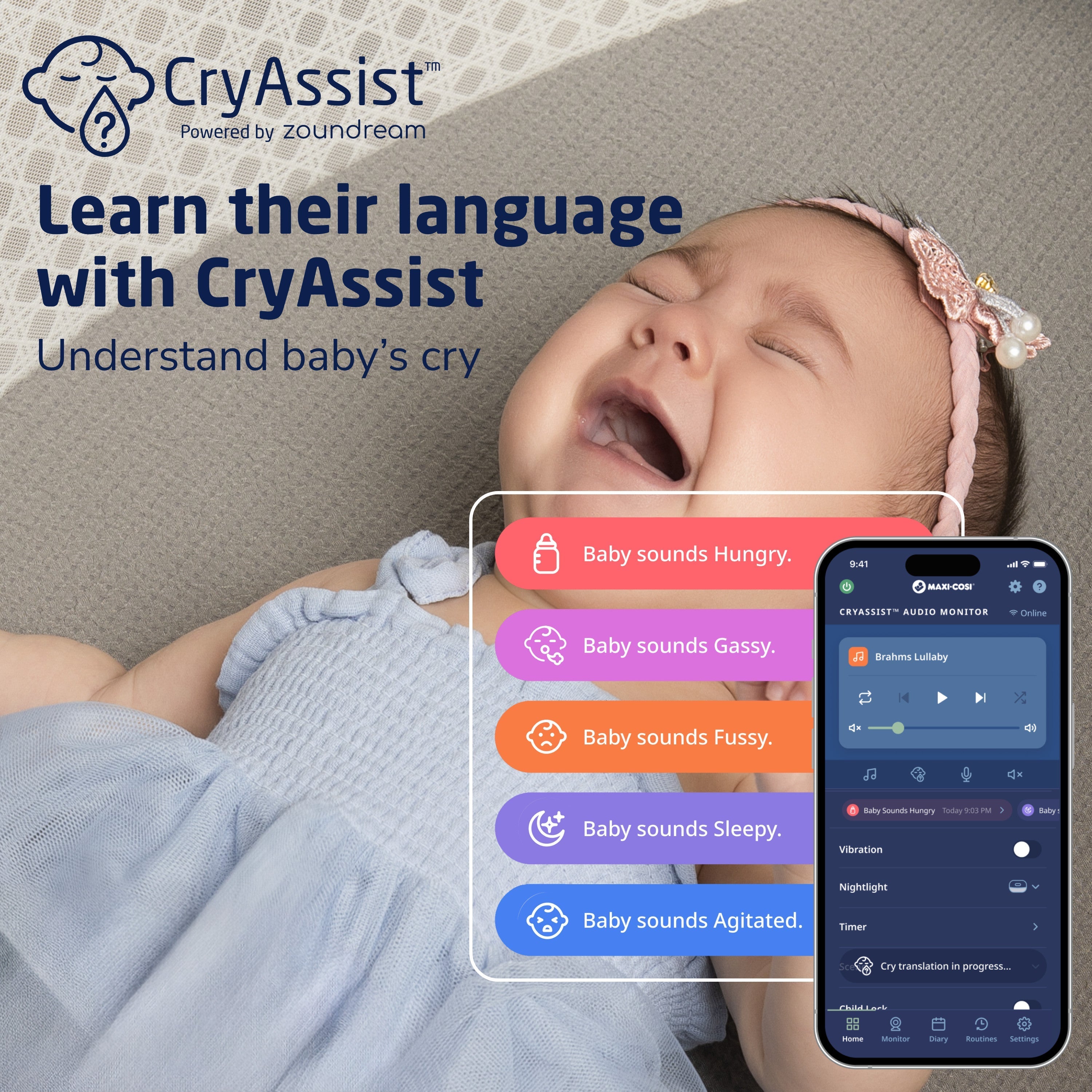 Maxi-Cosi Kindred Sibia Bassinet - Twinkle Twinkle Little One