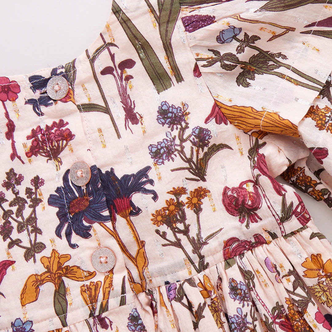 Baby Girls Brooke Dress Set - Autumn Flowers - Twinkle Twinkle Little One