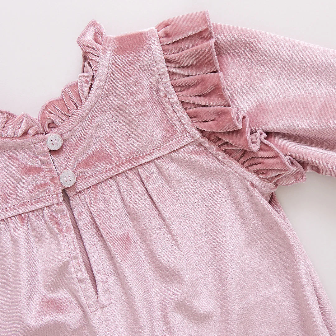Baby Girls Velour Kalani Jumper - Mauve - Twinkle Twinkle Little One