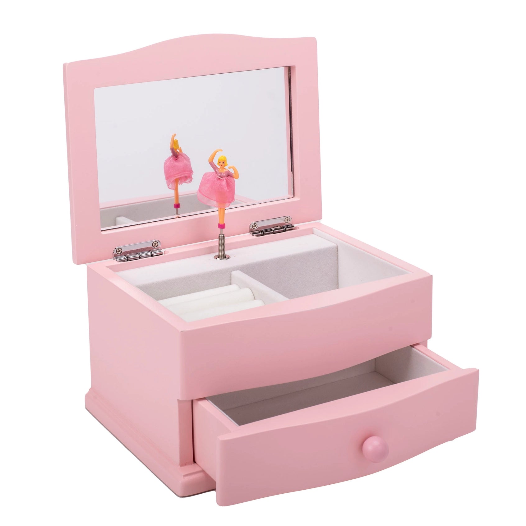 Graceful Ballerina Musical Jewelry Box – Pink