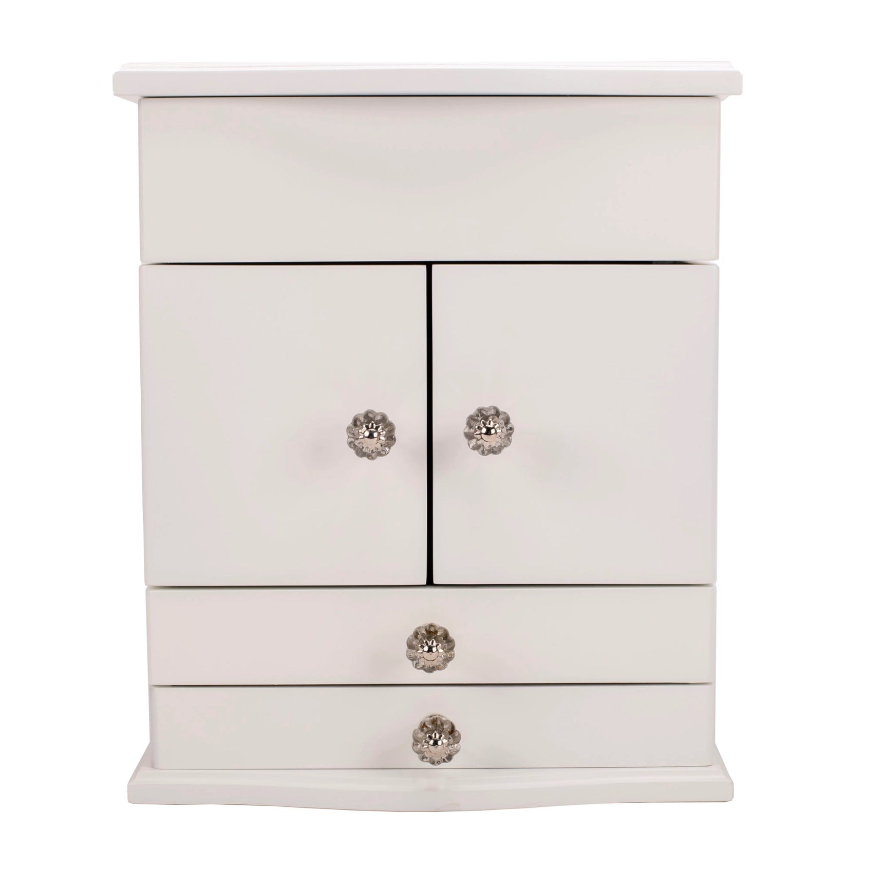 Graceful Grand Ballerina Musical Jewelry Box – White